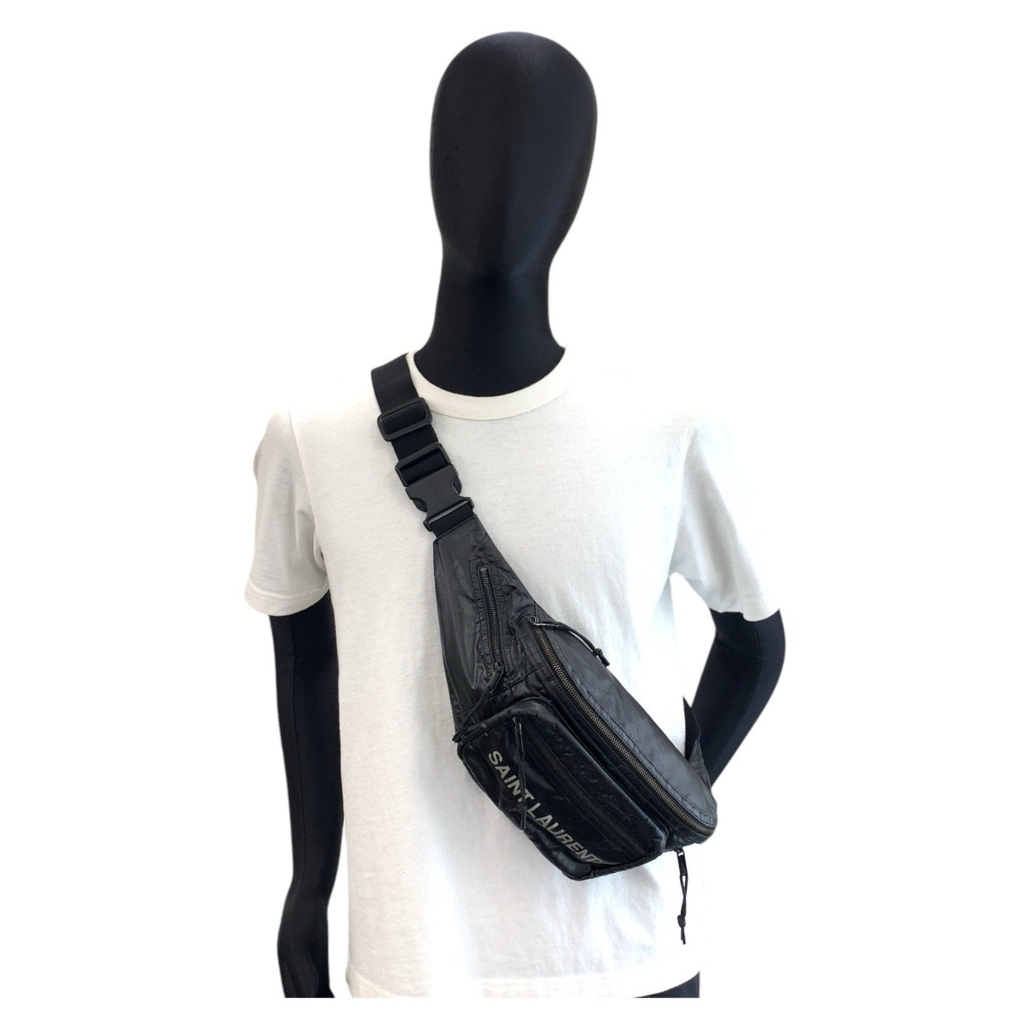 Saint Laurent Black Nylon Sling Bag (Pre-Owned)
