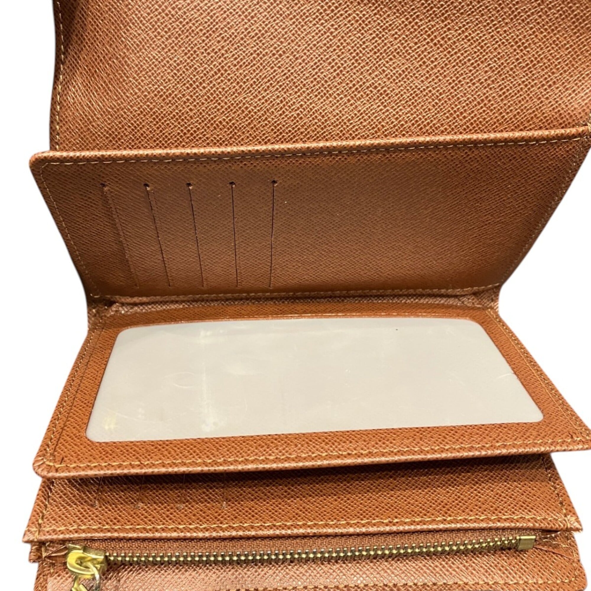 Louis Vuitton Monogram Brown Pvc Wallet (Tri-Fold) (Pre-Owned)