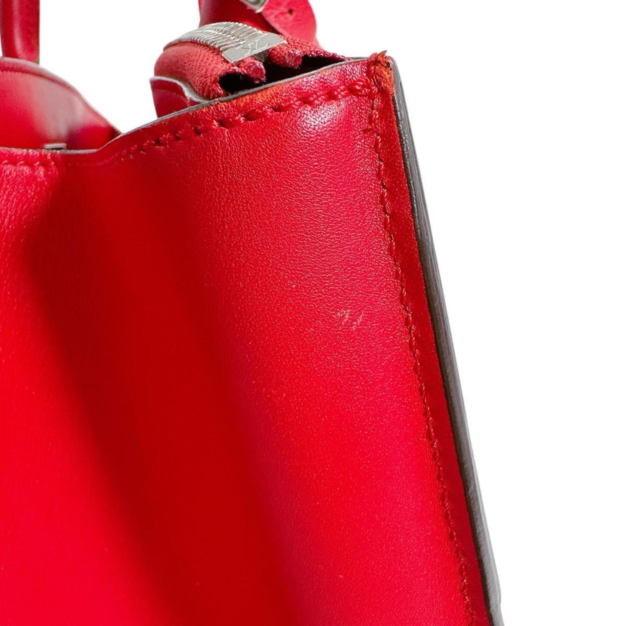 Louis Vuitton Red Color Leather Handbag (Pre-Owned)