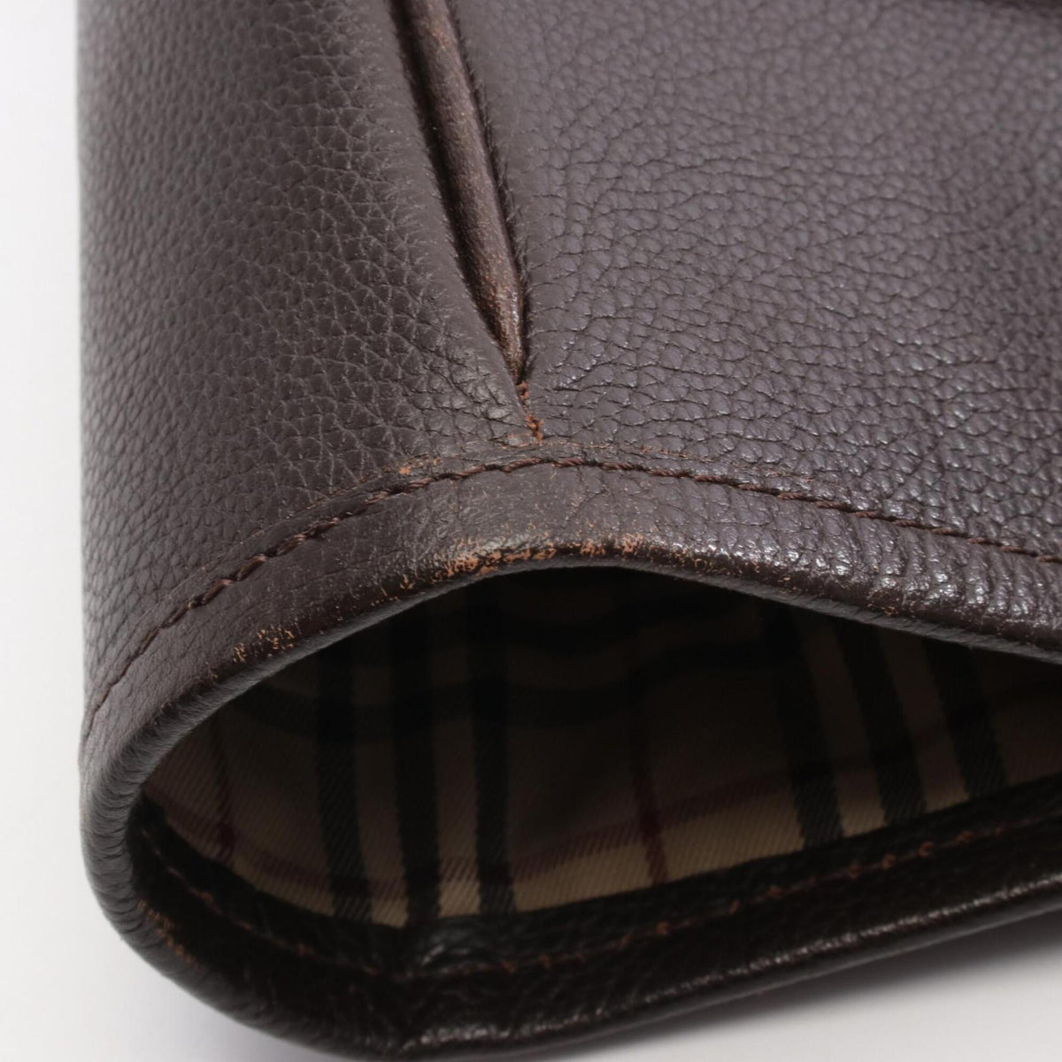 Burberry Brown Leather Handbag Tote Bag (Pre-Owned)