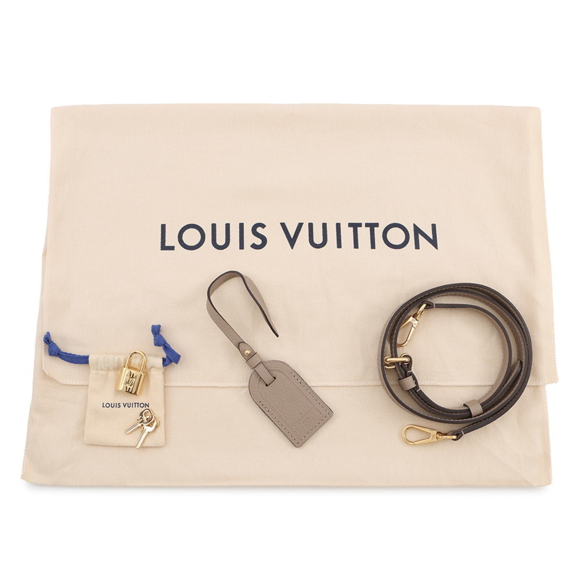 Louis Vuitton Cream Tourterelle Monogram Empreinte Handbag Shoulder Bag (Pre-Owned)