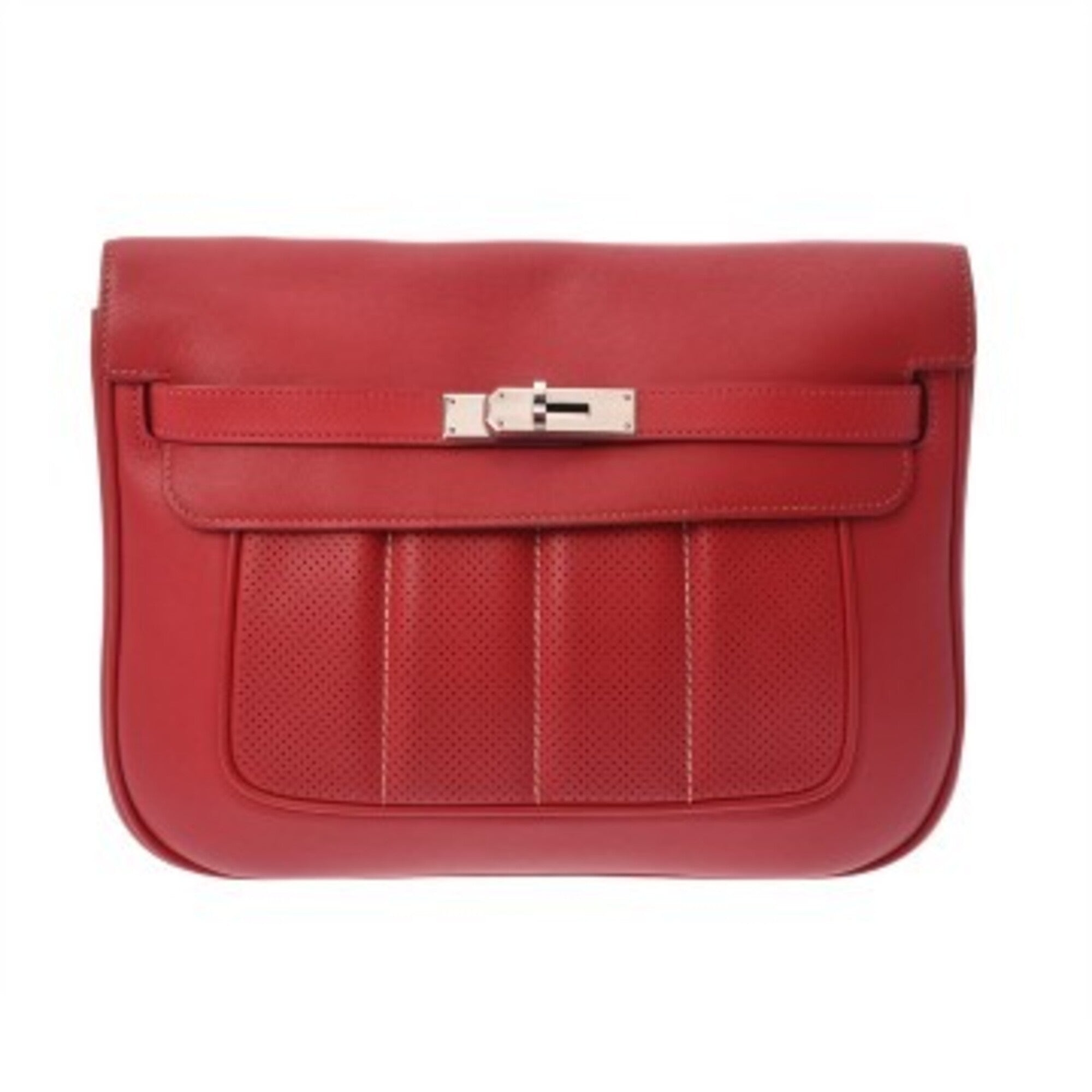 Hermes Rouge Casaque Swift Leather Shoulder Bag (Pre-Owned)