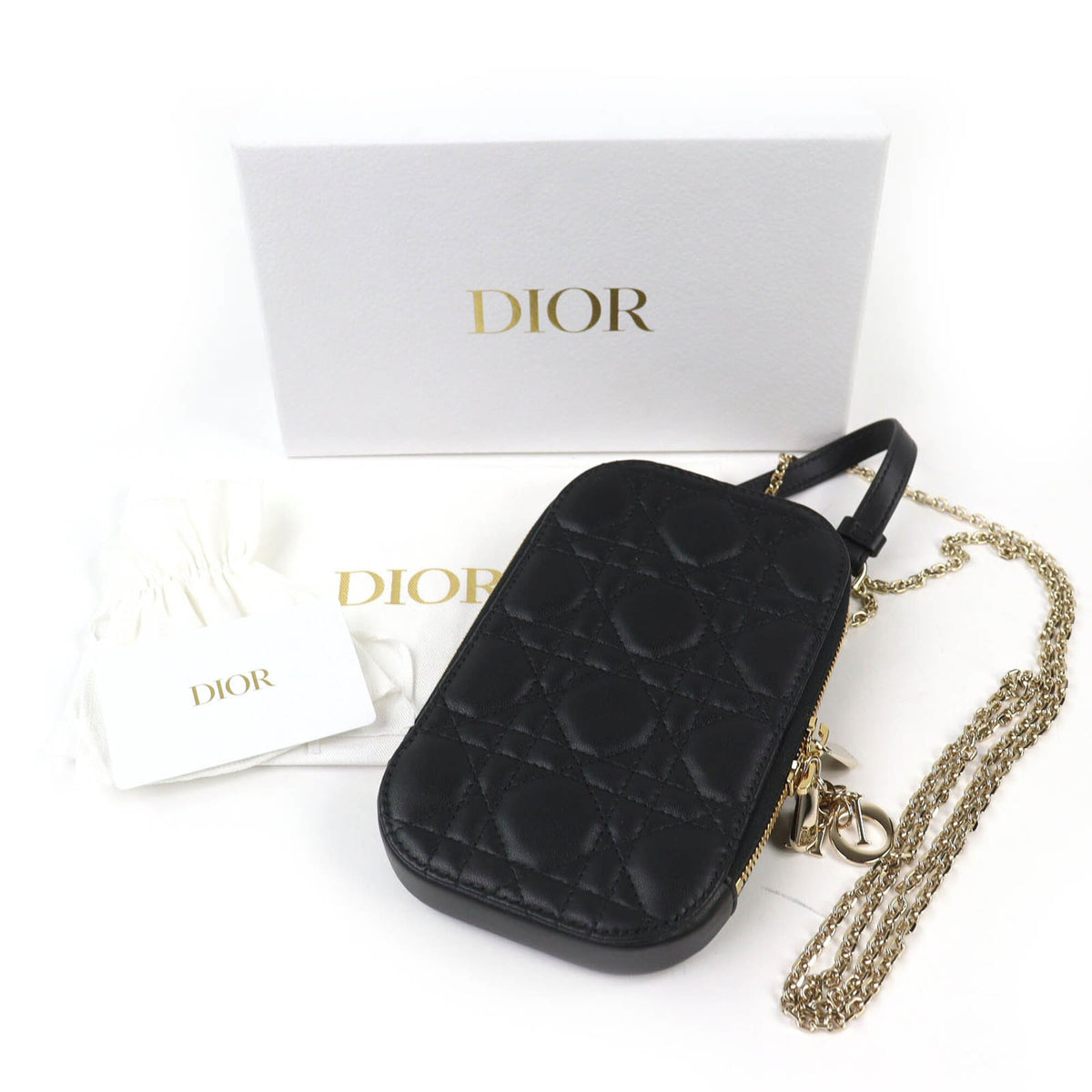 Christian Dior Black Leather Pouch (Pre-Owned)