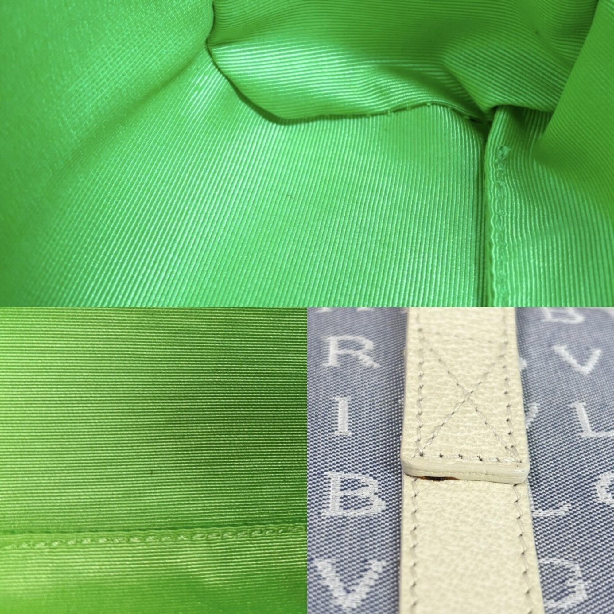 Bvlgari Blue Brown Green White Canvas Handbag (Pre-Owned)