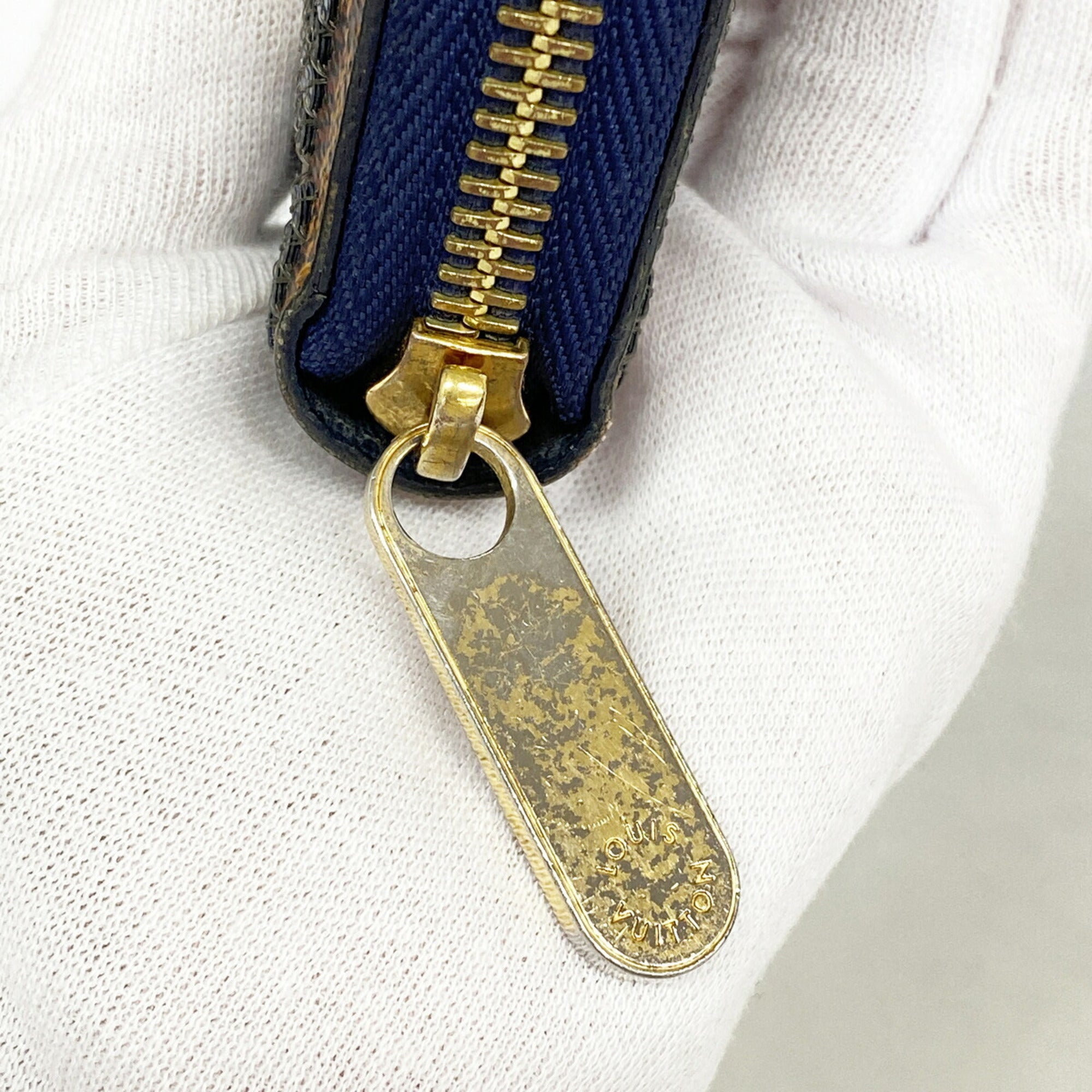 Louis Vuitton Blue Ebene Long Wallet (Bi-Fold) (Pre-Owned)