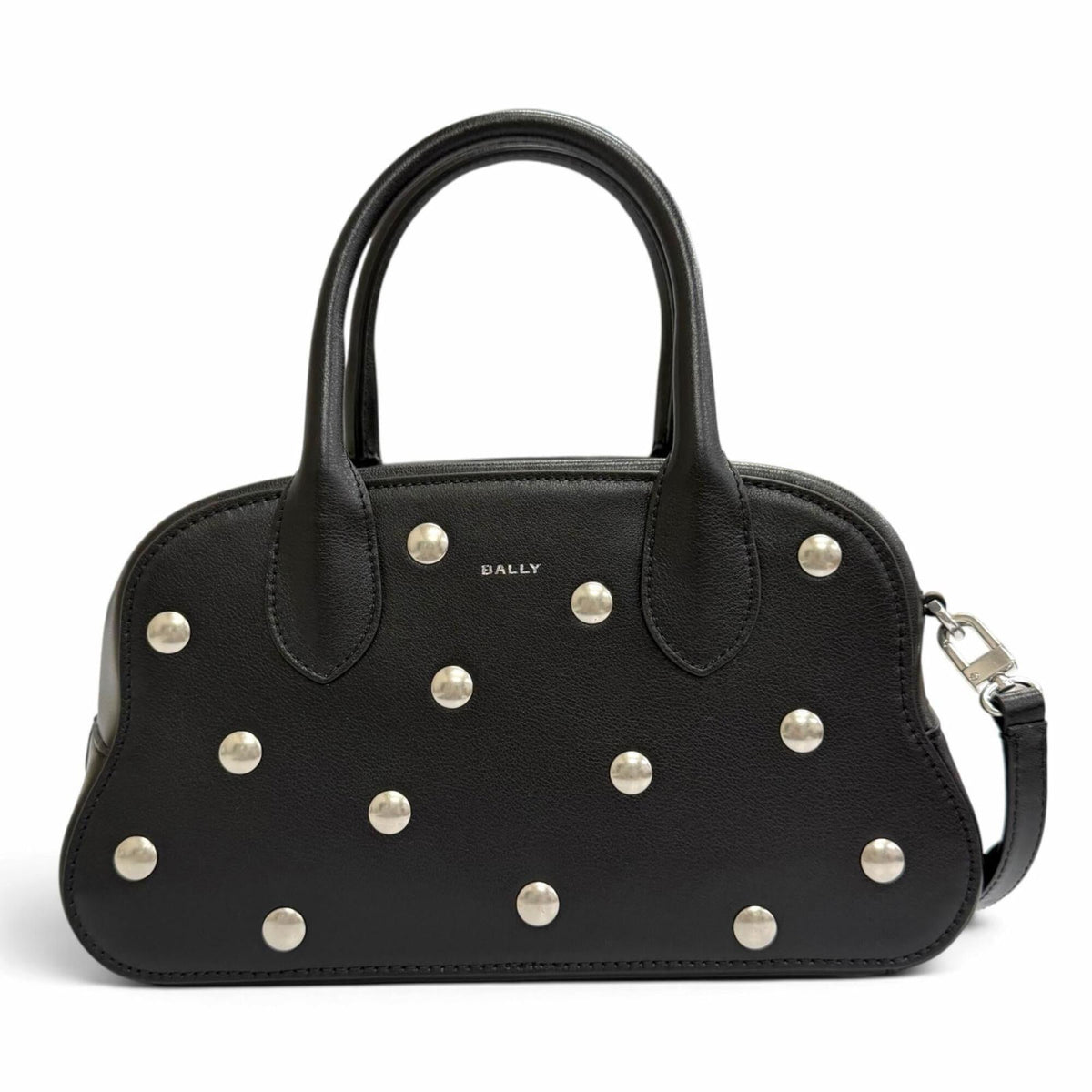 Bally Black Leather Handbag Shoulder Bag (Pre-Owned)
