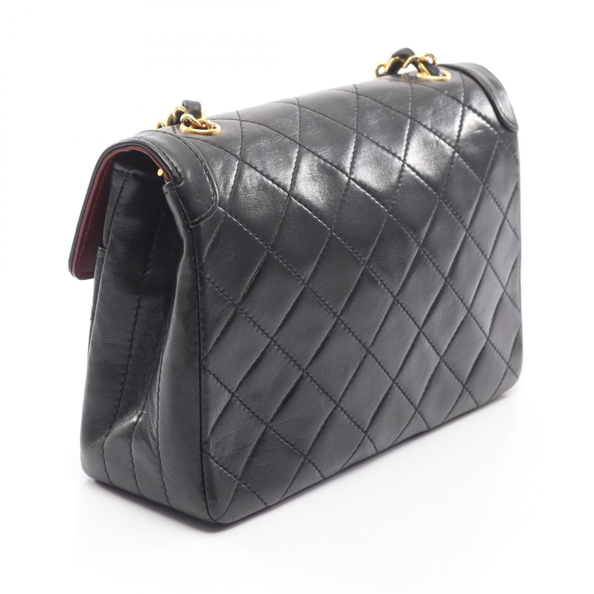 Chanel Black Leather Handbag Shoulder Bag (Pre-Owned)