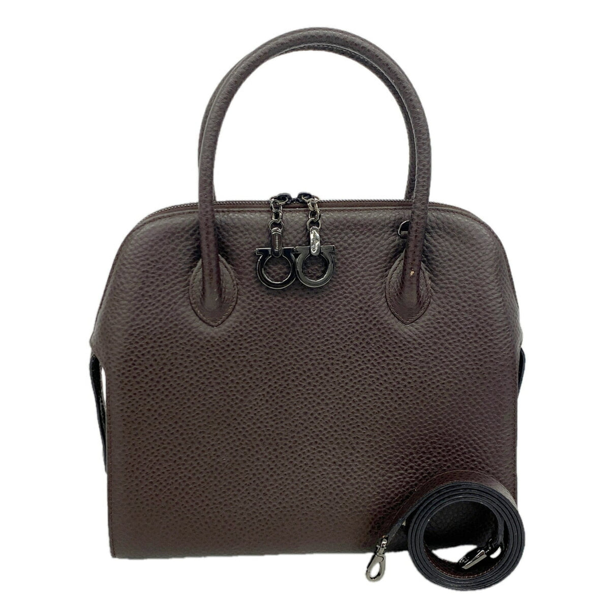 Salvatore Ferragamo Brown Leather Handbag (Pre-Owned)