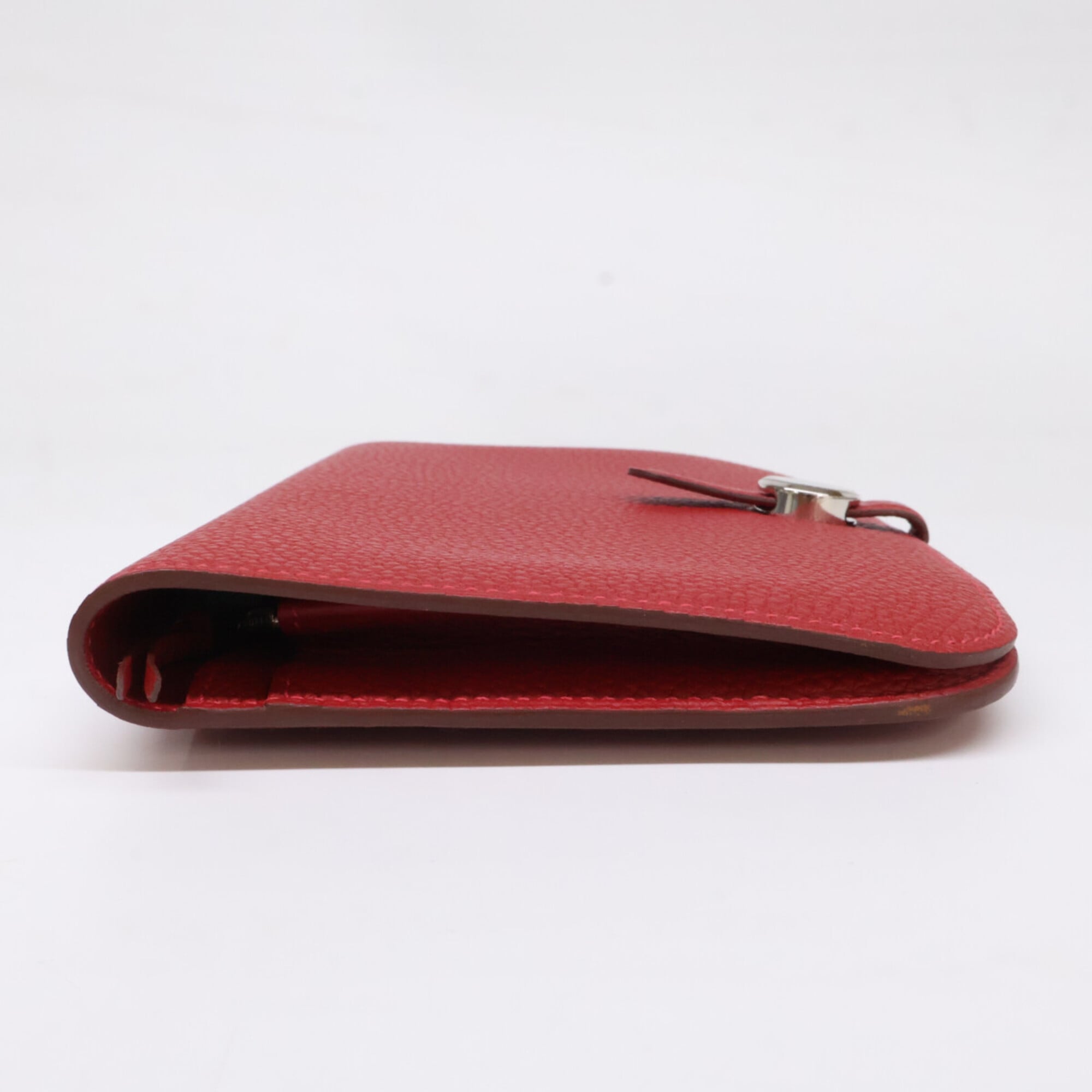 Hermes Vermilion Togo Leather Long Wallet (Bi-Fold) (Pre-Owned)