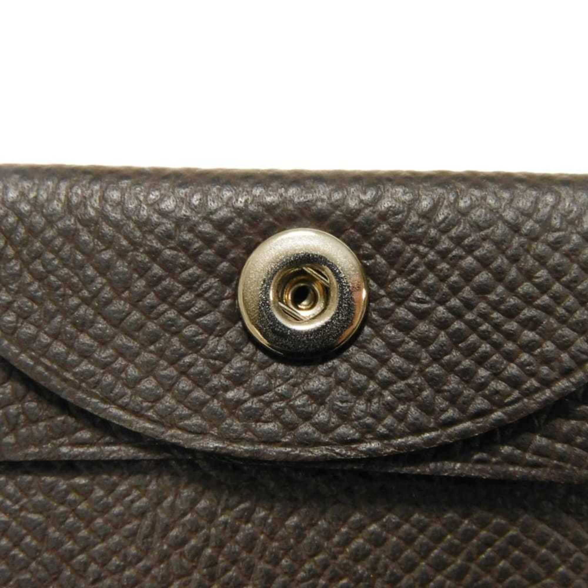 Hermes Brown Chocolat Dark Brown Epsom Leather Coin Purse/Coin Case (Pre-Owned)