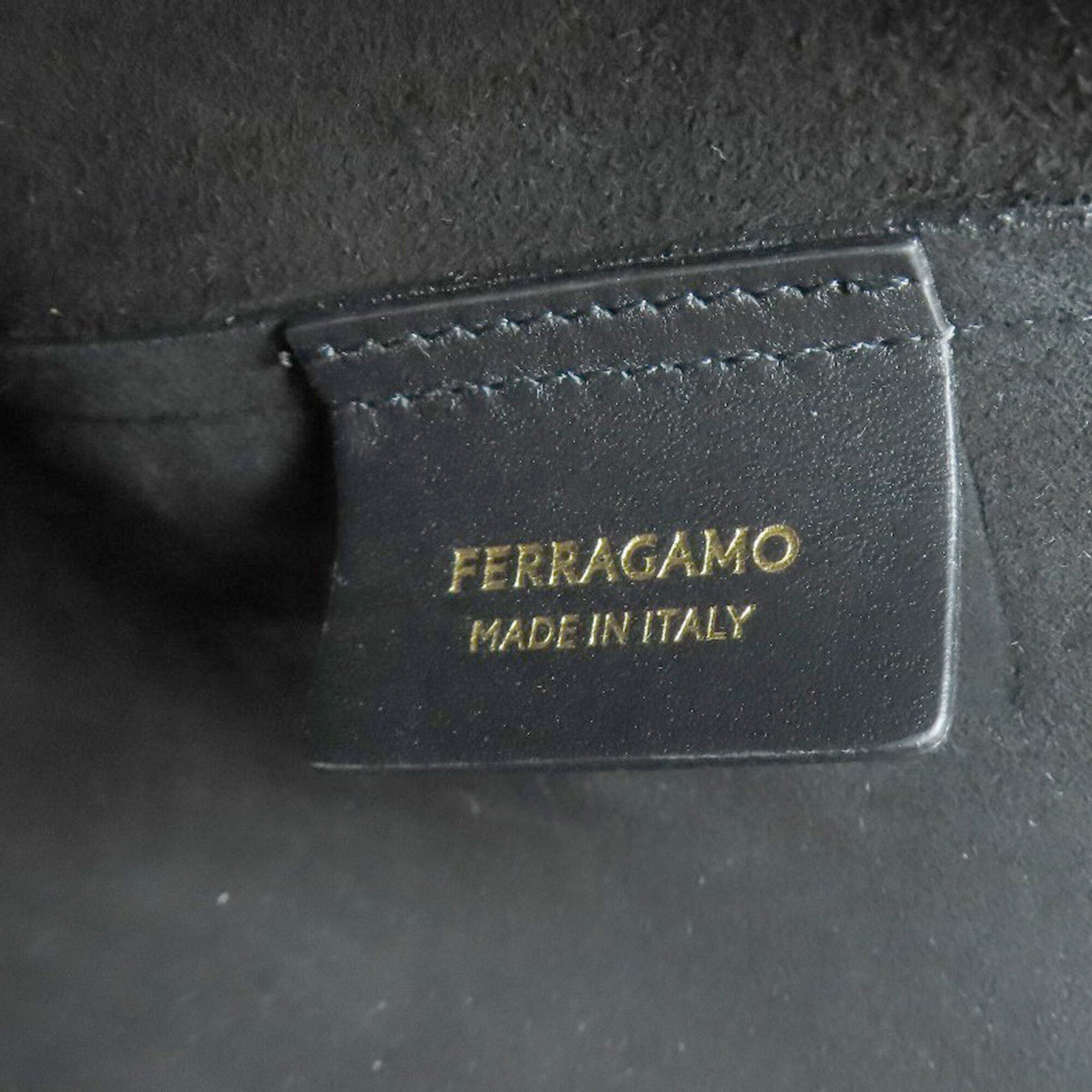 Salvatore Ferragamo Black Leather Tote Bag (Pre-Owned)