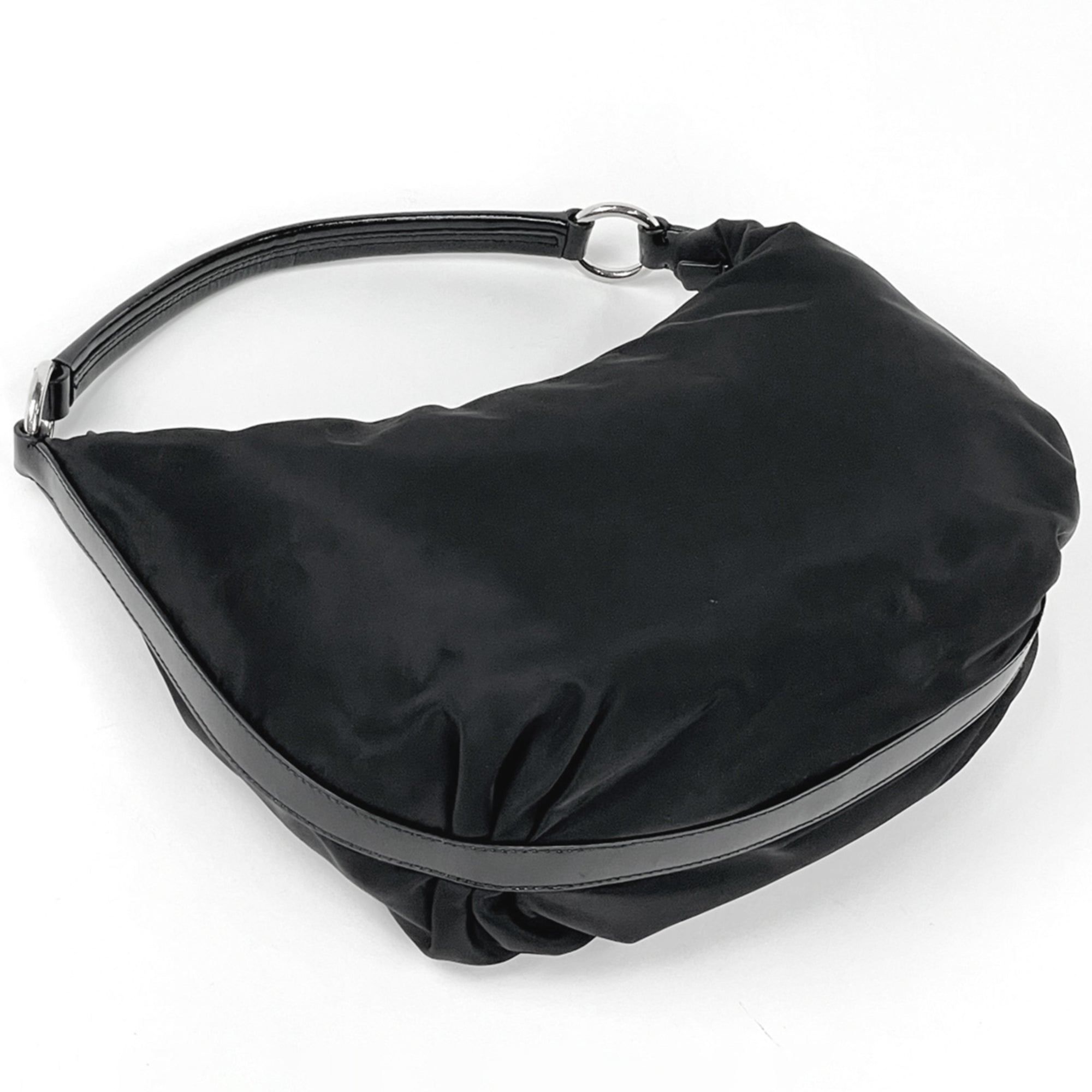 Prada Black Nylon Leather Shoulder Bag (Pre-Owned)