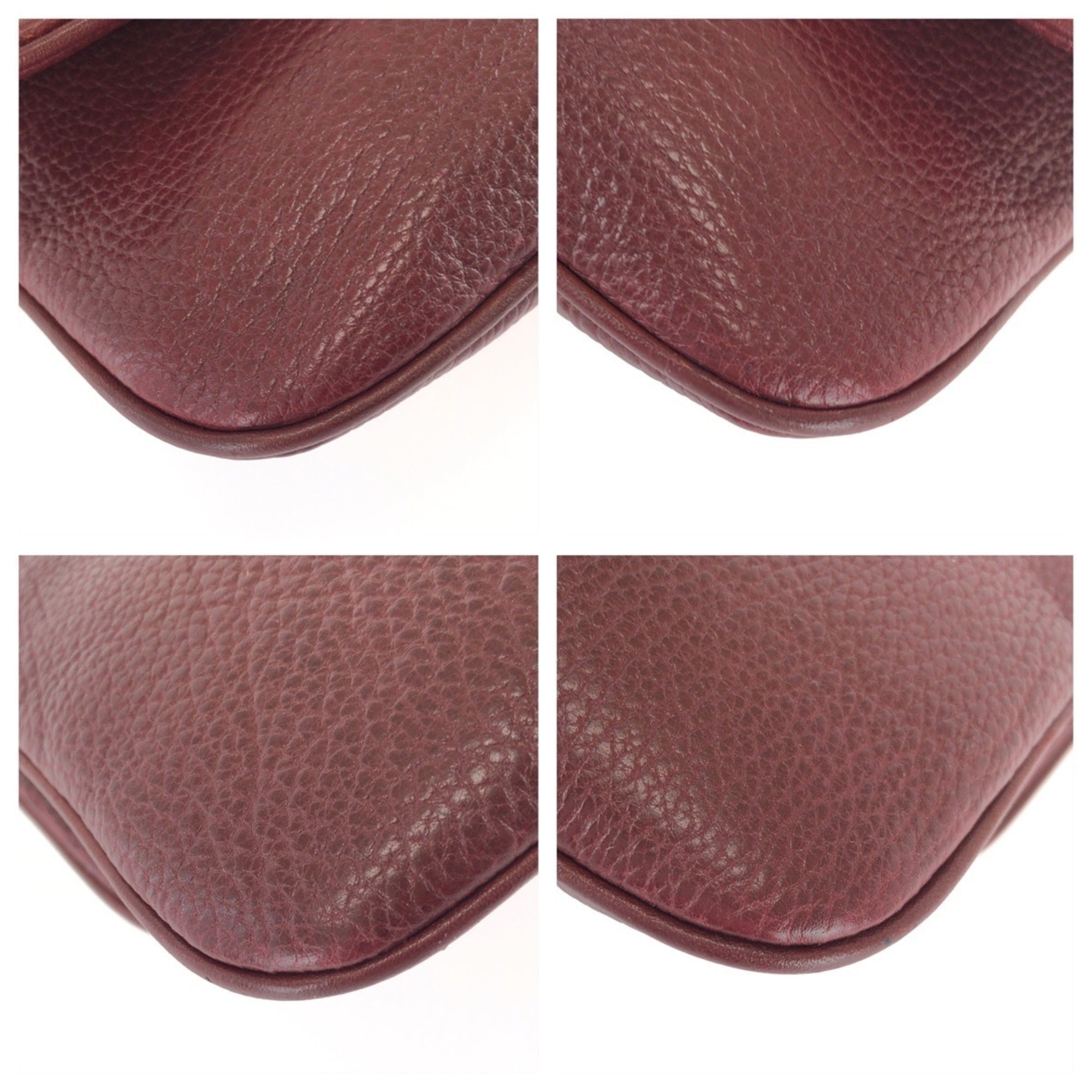 Cartier Bordeaux Wine Red Leather Shoulder Bag (Pre-Owned)