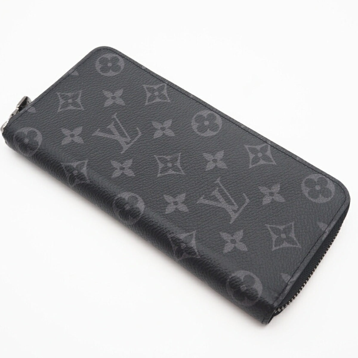 Louis Vuitton Black Gray Coated Canvas Long Wallet (Bi-Fold) (Pre-Owned)