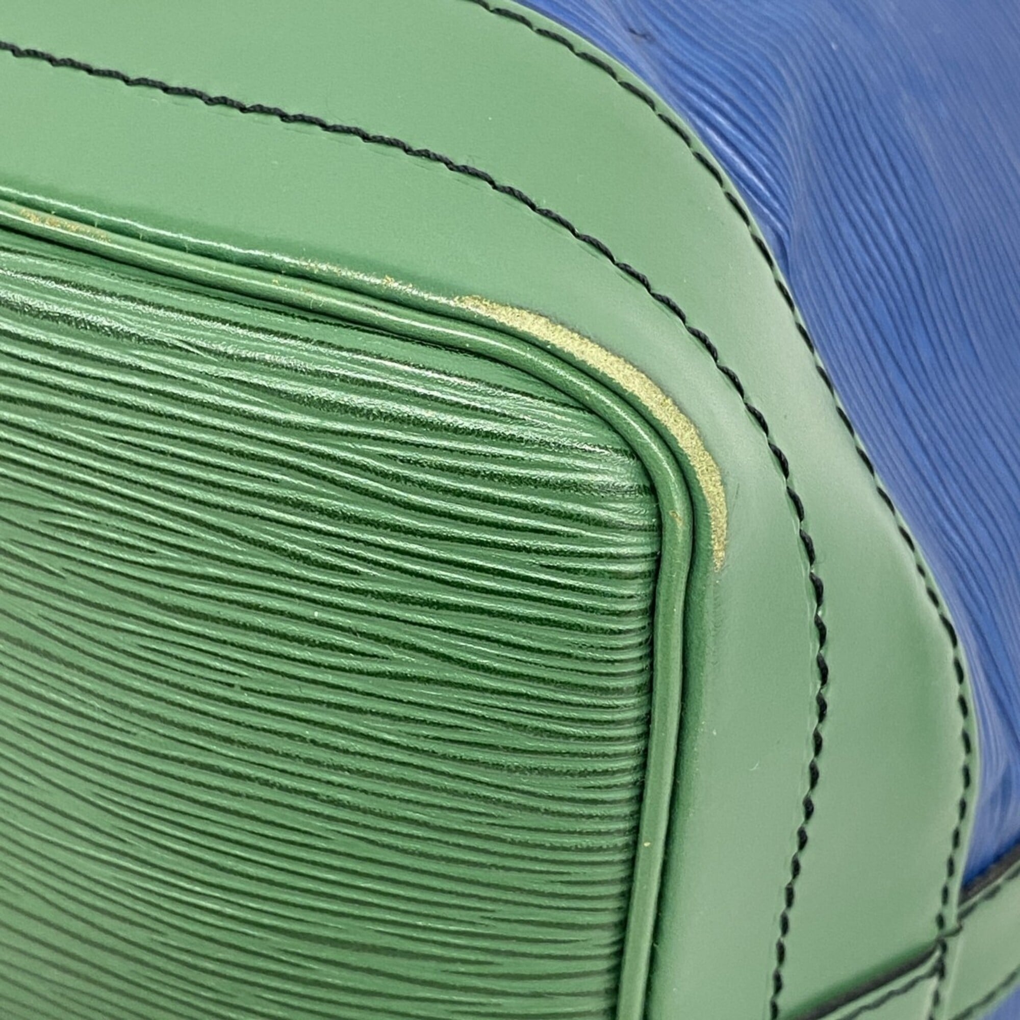 Louis Vuitton Borneo Green Toledo Blue Shoulder Bag (Pre-Owned)
