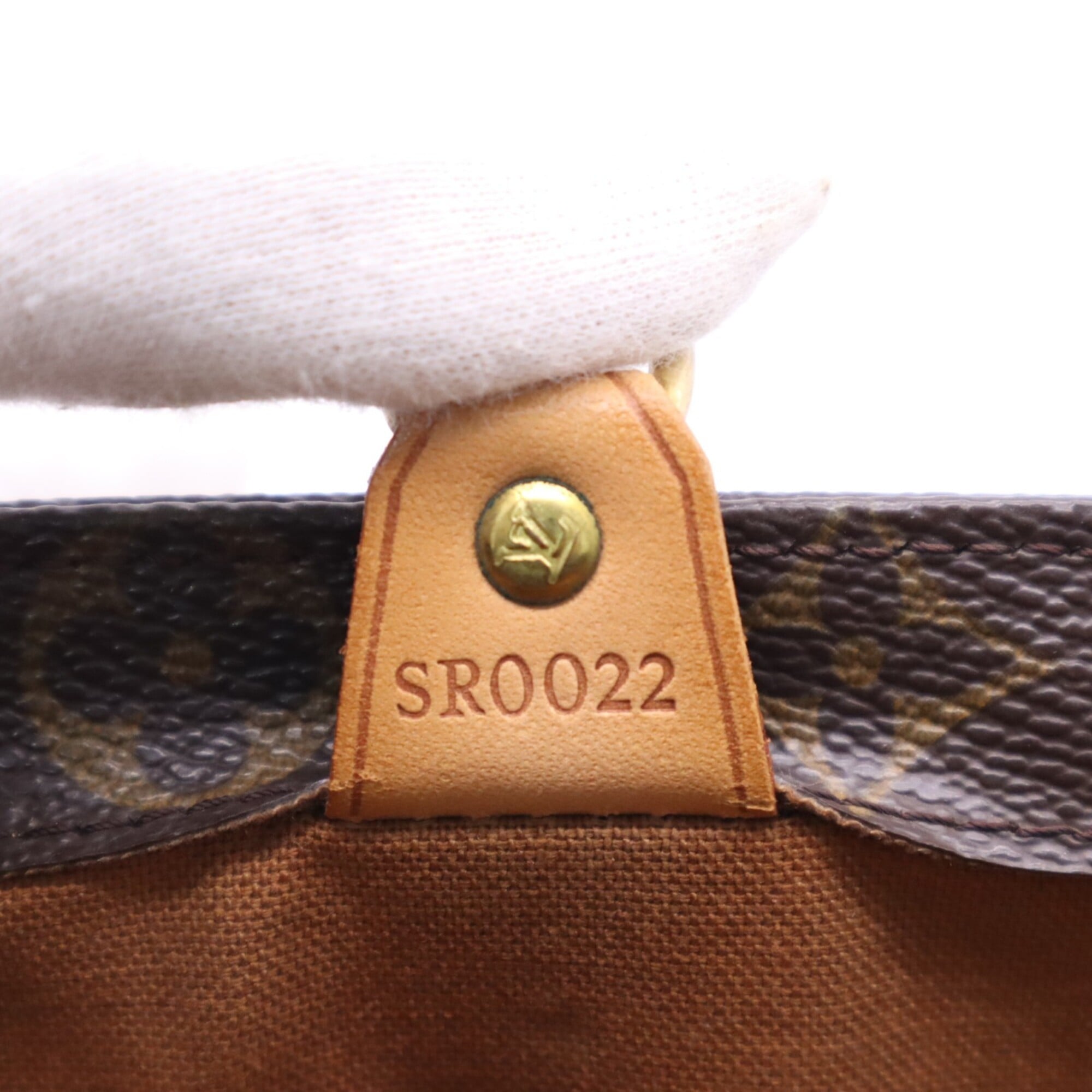 Louis Vuitton Monogram Beige Brown Coated Canvas Leather Handbag (Pre-Owned)