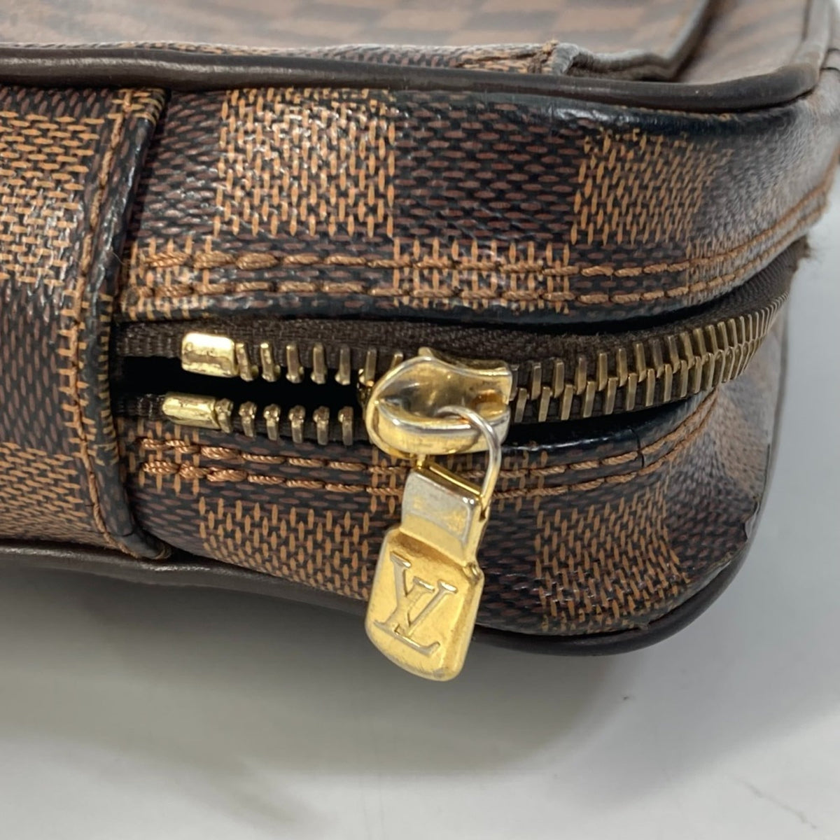 Louis Vuitton Damier Brown Ebene Damier Canvas Pochette (Pre-Owned)