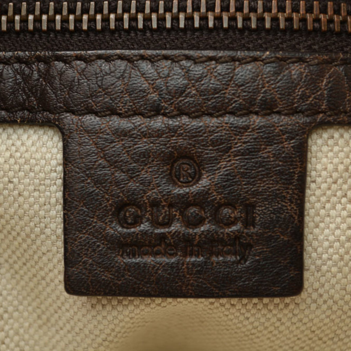 Gucci Beige Brown Gg Canvas Leather Tote Bag (Pre-Owned)