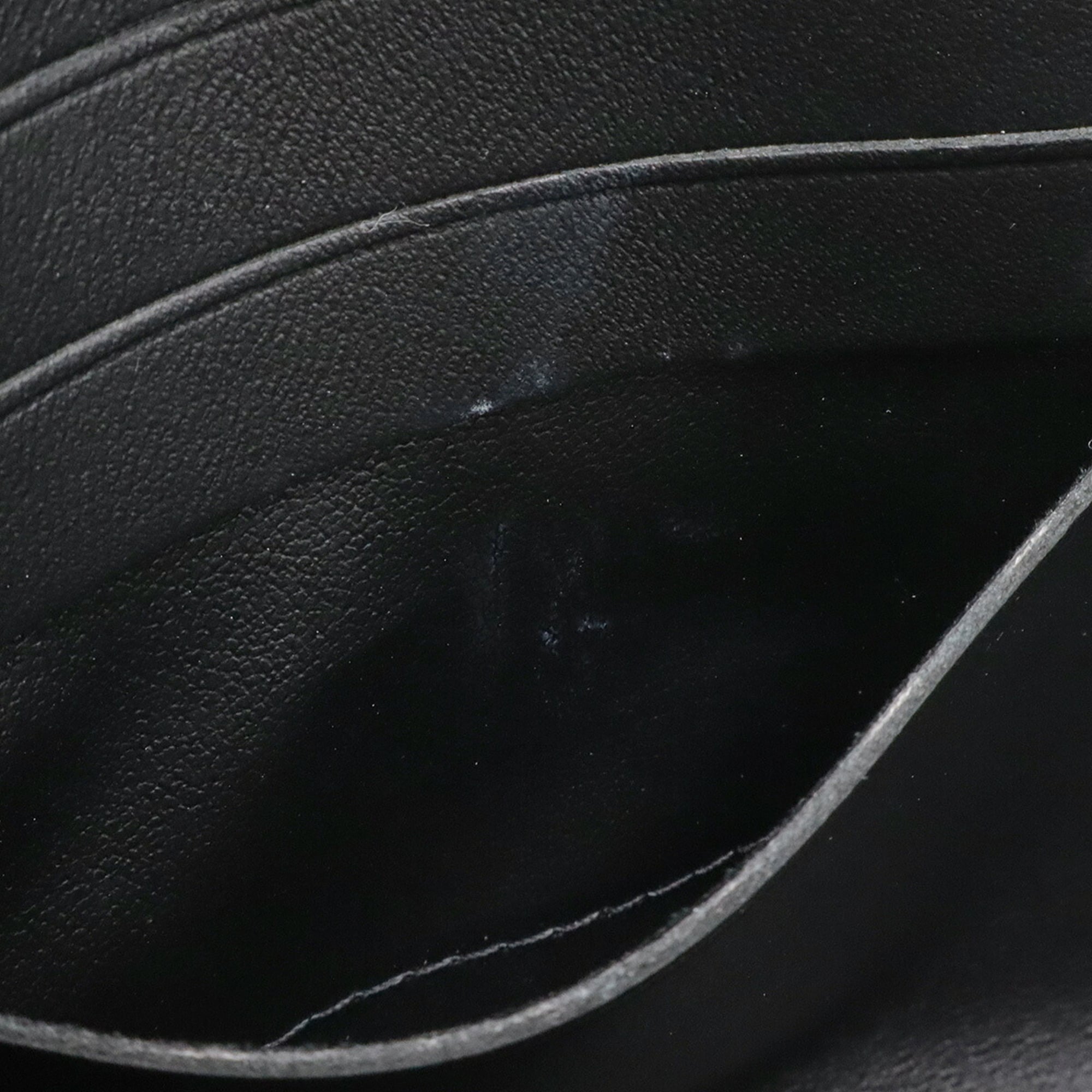 Louis Vuitton Black Noir Leather Long Wallet (Bi-Fold) (Pre-Owned)
