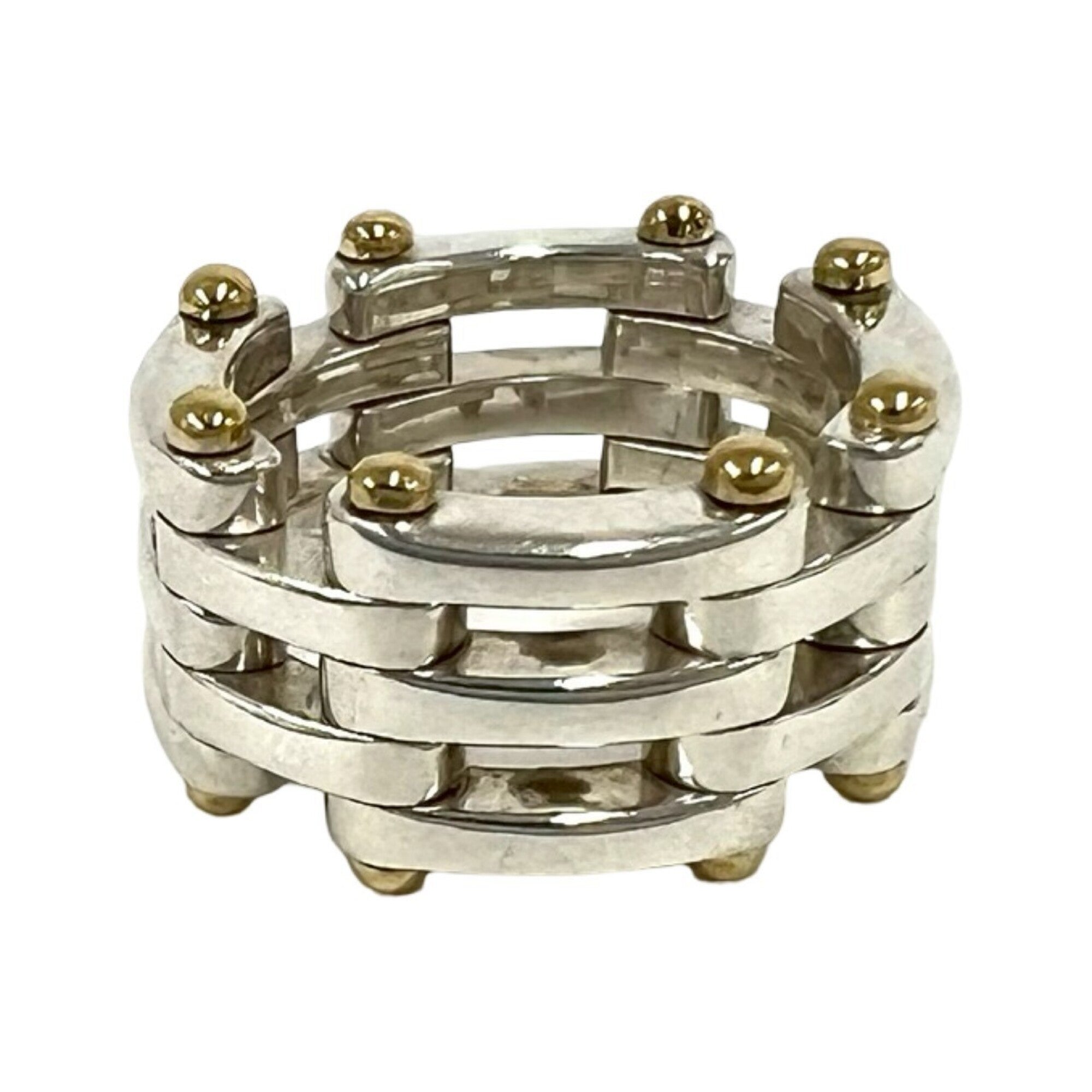 Tiffany Gold Silver Yellow Gold (18K) Silver 925 Band Ring (Pre-Owned)