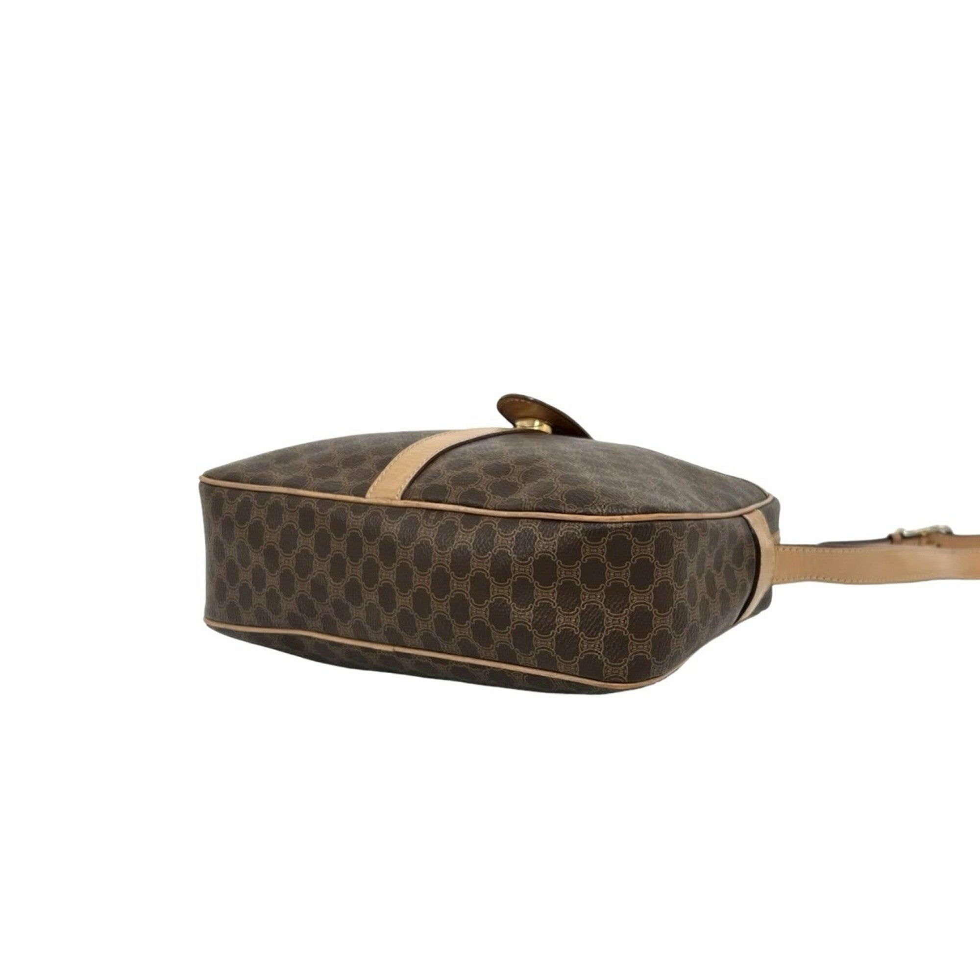 Celine Brown Leather Pvc Pochette Shoulder Bag (Pre-Owned)