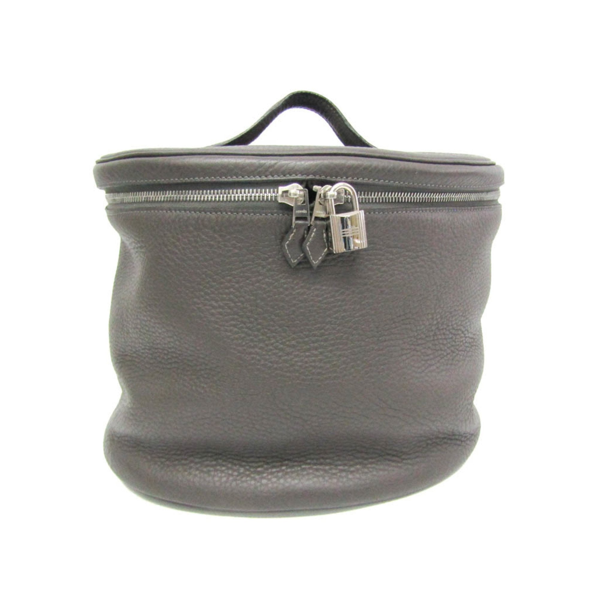Hermes Intercity Etain Taurillon Clemence Leather Handbag Vanity Bag (Pre-Owned)