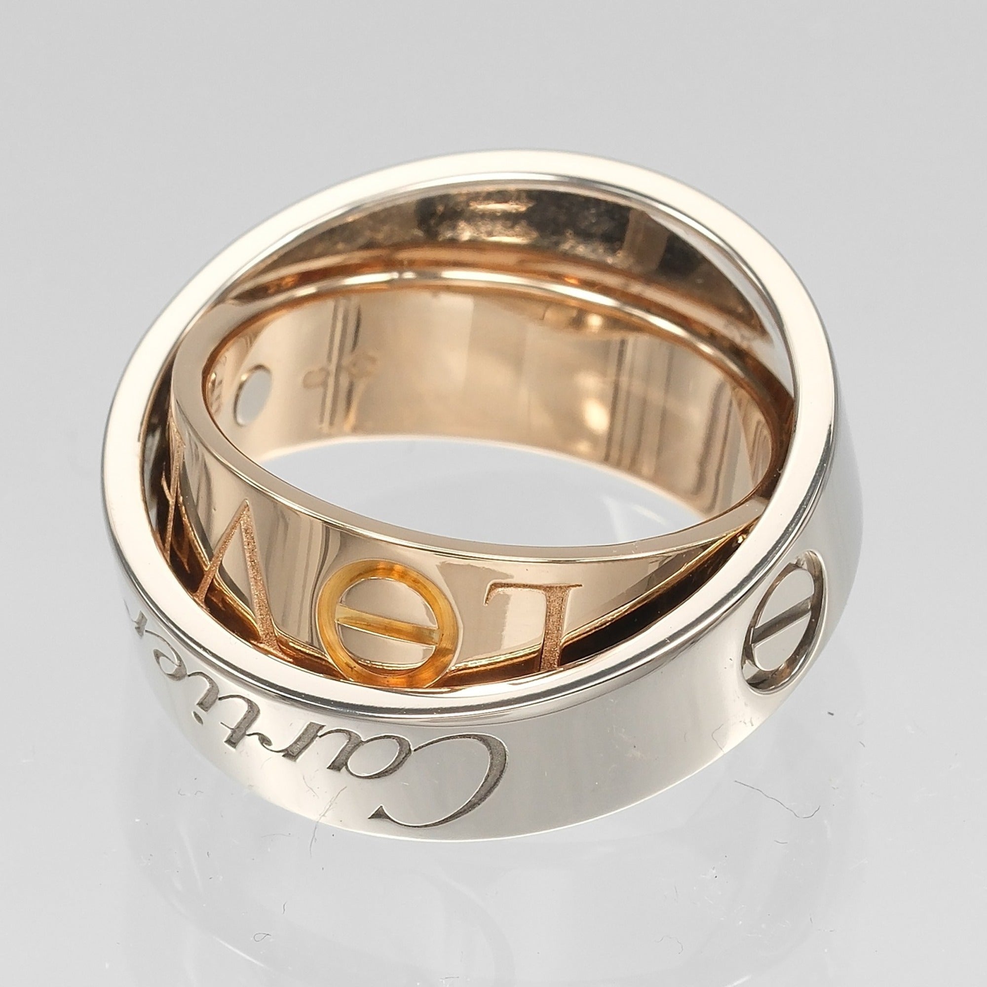 Cartier Pink Gold (18K) White Gold (18K) Band Ring (Pre-Owned)