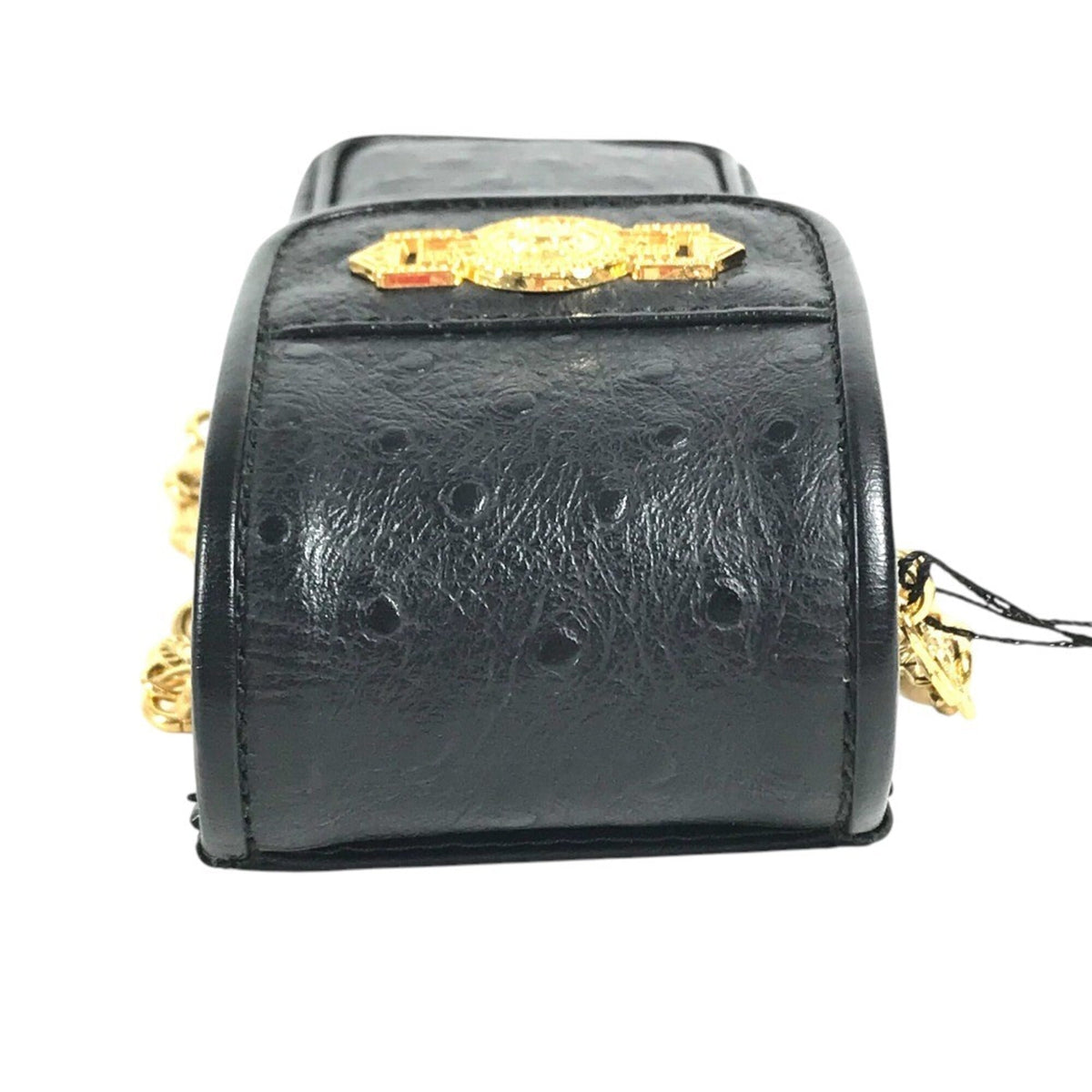 Versace Black Leather Handbag Pouch (Pre-Owned)