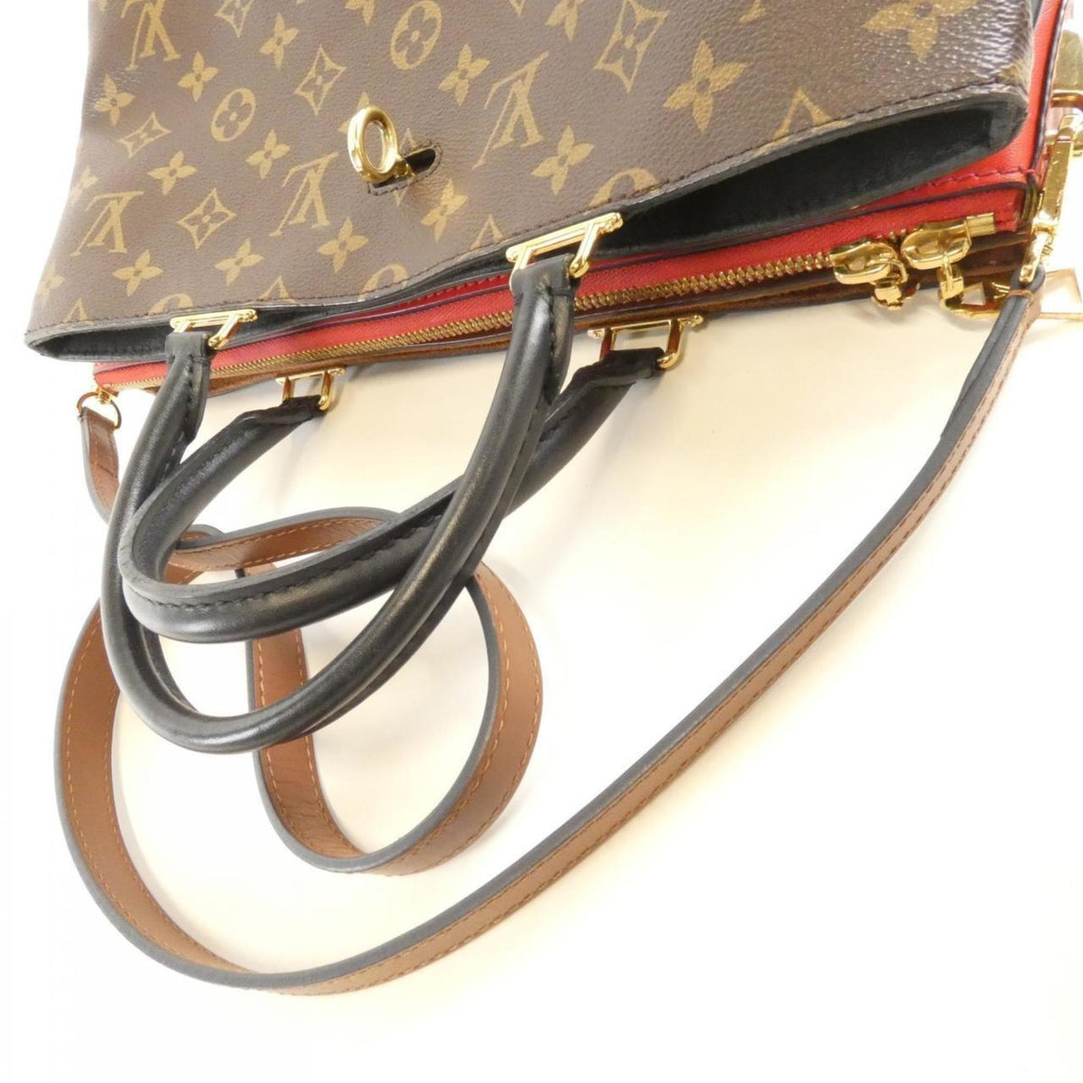 Louis Vuitton Monogram Marron Noir Rouge Coated Canvas Handbag (Pre-Owned)