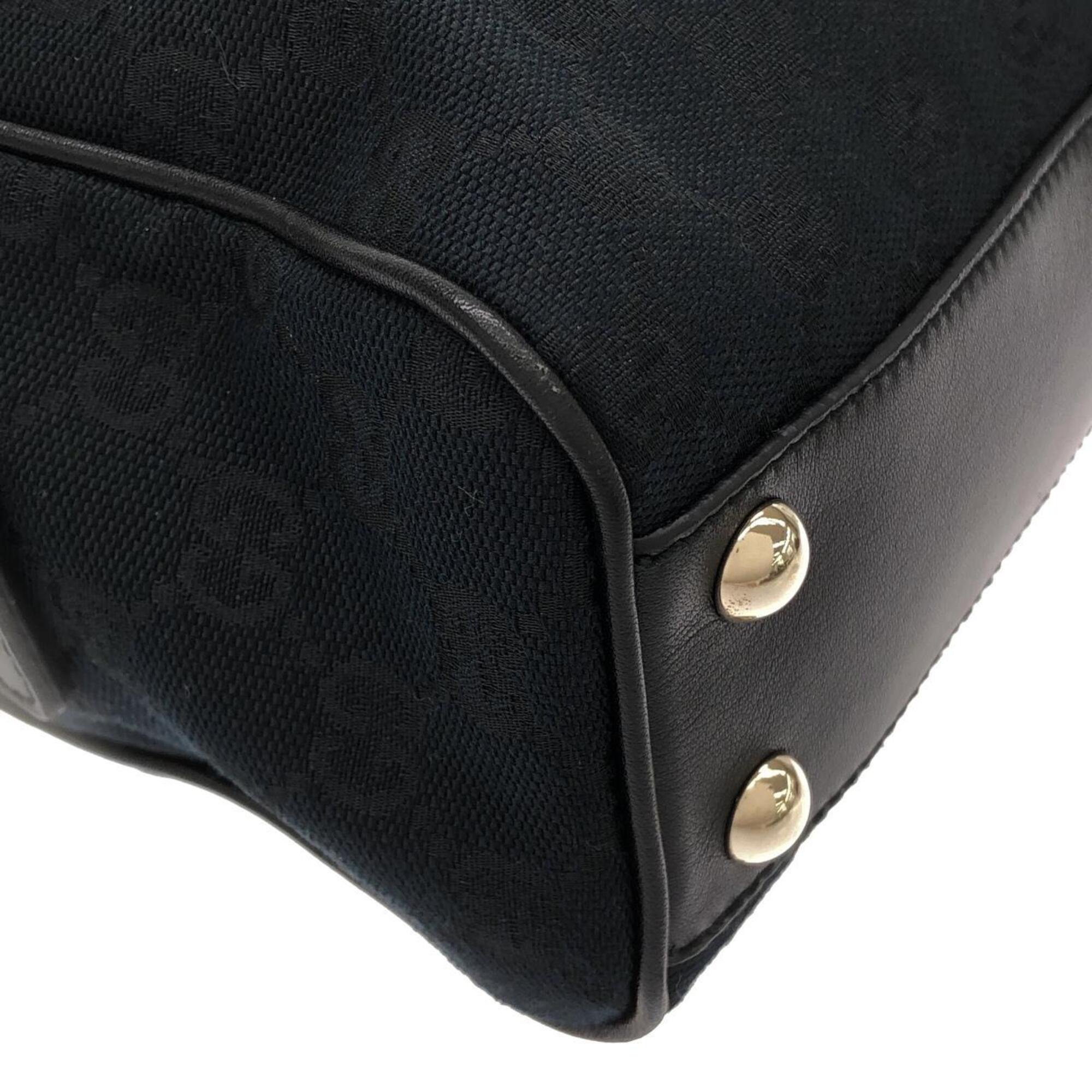 Gucci Black Gg Canvas Handbag (Pre-Owned)