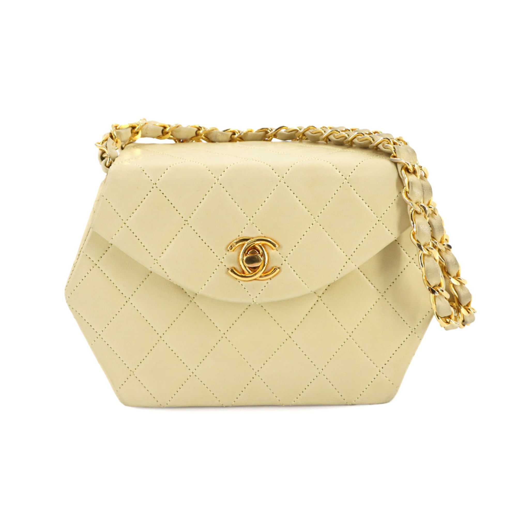 Chanel Yellow Leather Handbag (Pre-Owned)