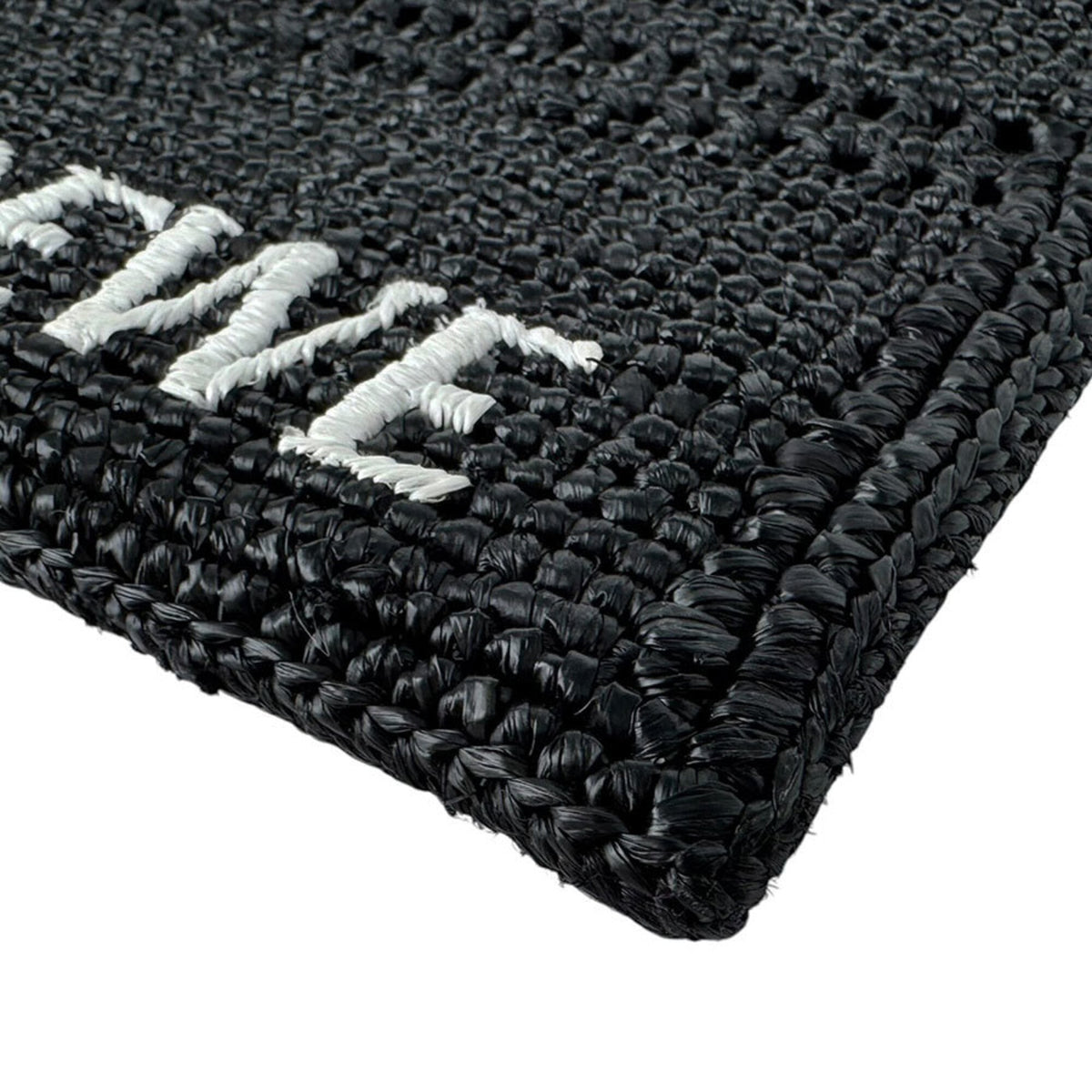 Loewe Black Raffia Shoulder Bag (Pre-Owned)