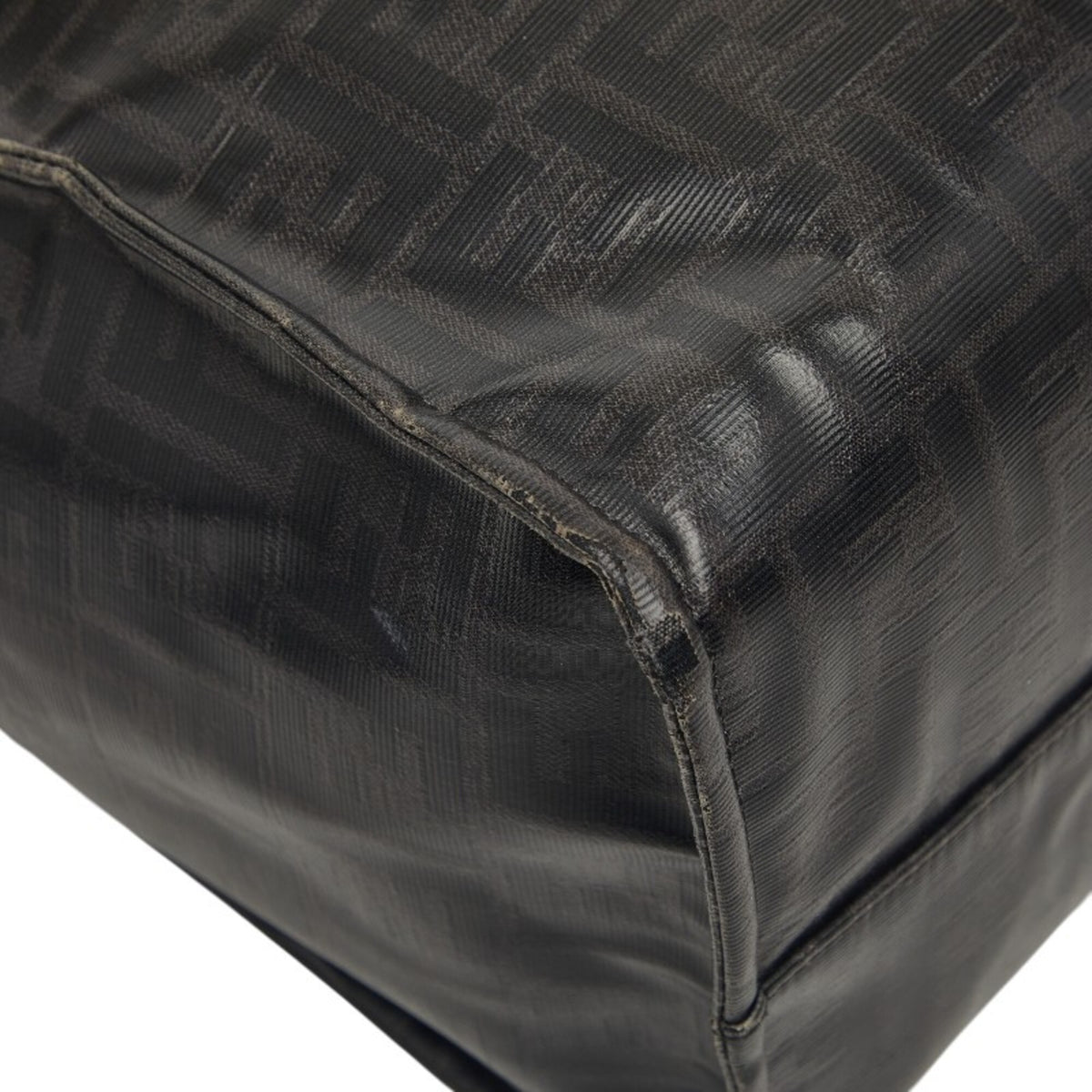 Fendi Black Pvc Wool Leather Tote Bag (Pre-Owned)
