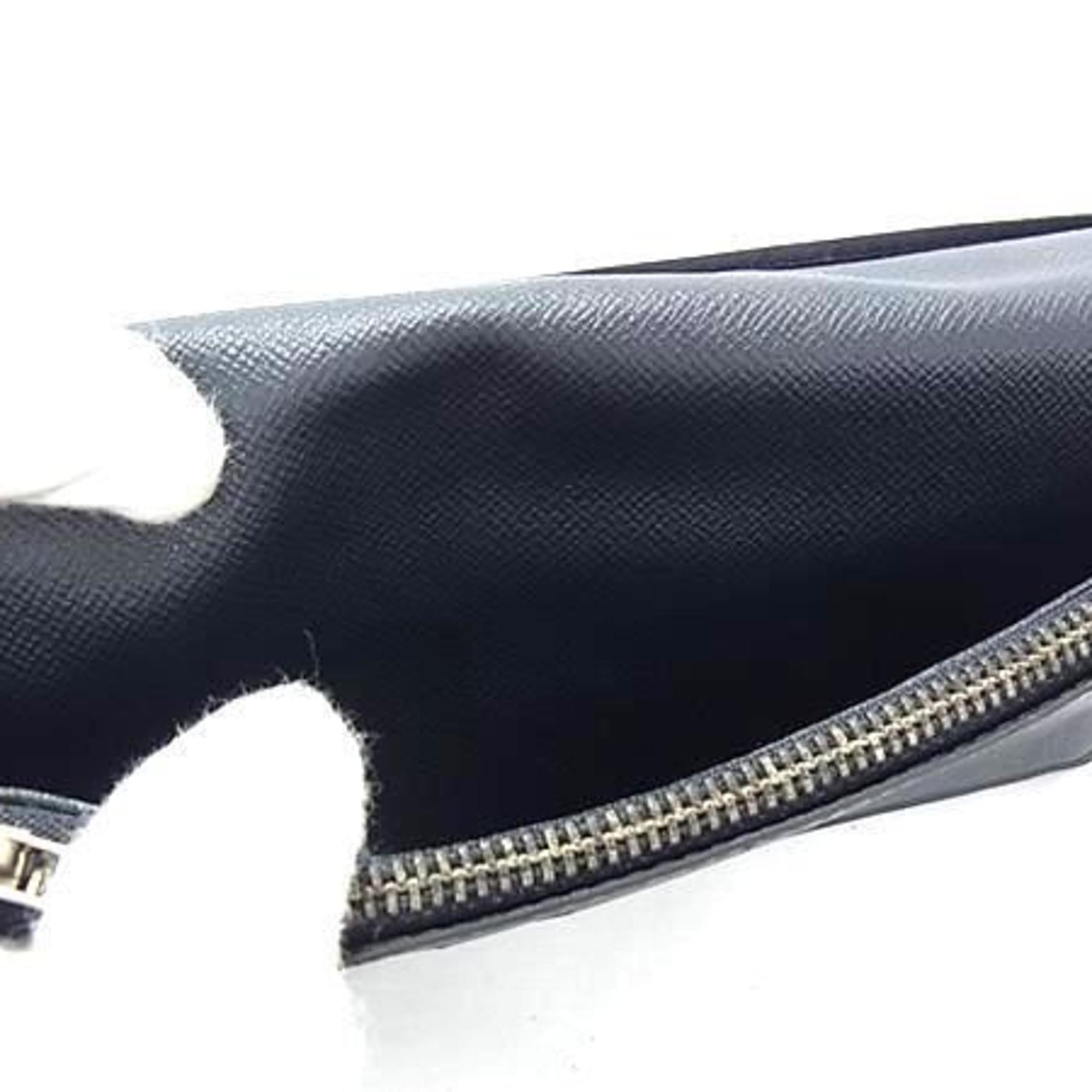Louis Vuitton Ardoise Black Taiga Leather Long Wallet (Bi-Fold) (Pre-Owned)
