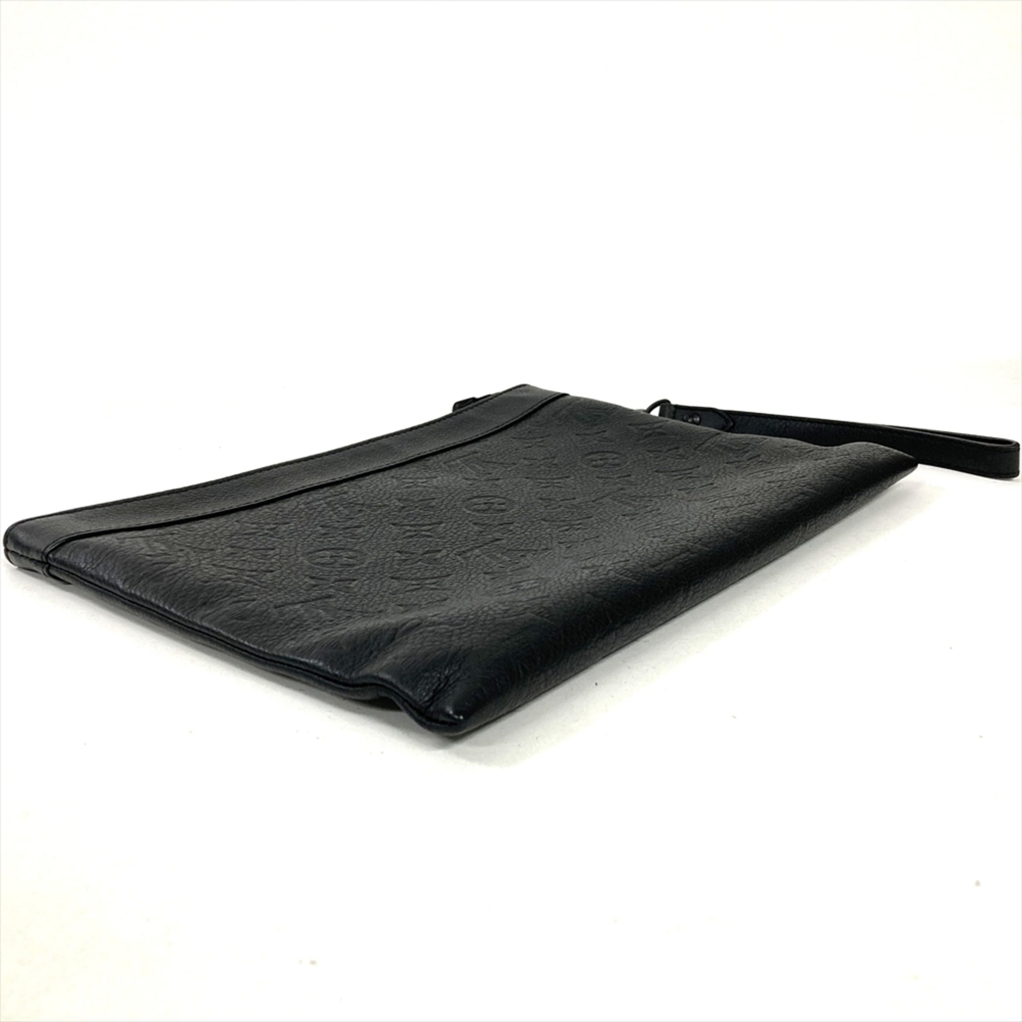 Louis Vuitton Black Galle Monogram Monogram Shadow Clutch Bag Pochette (Pre-Owned)