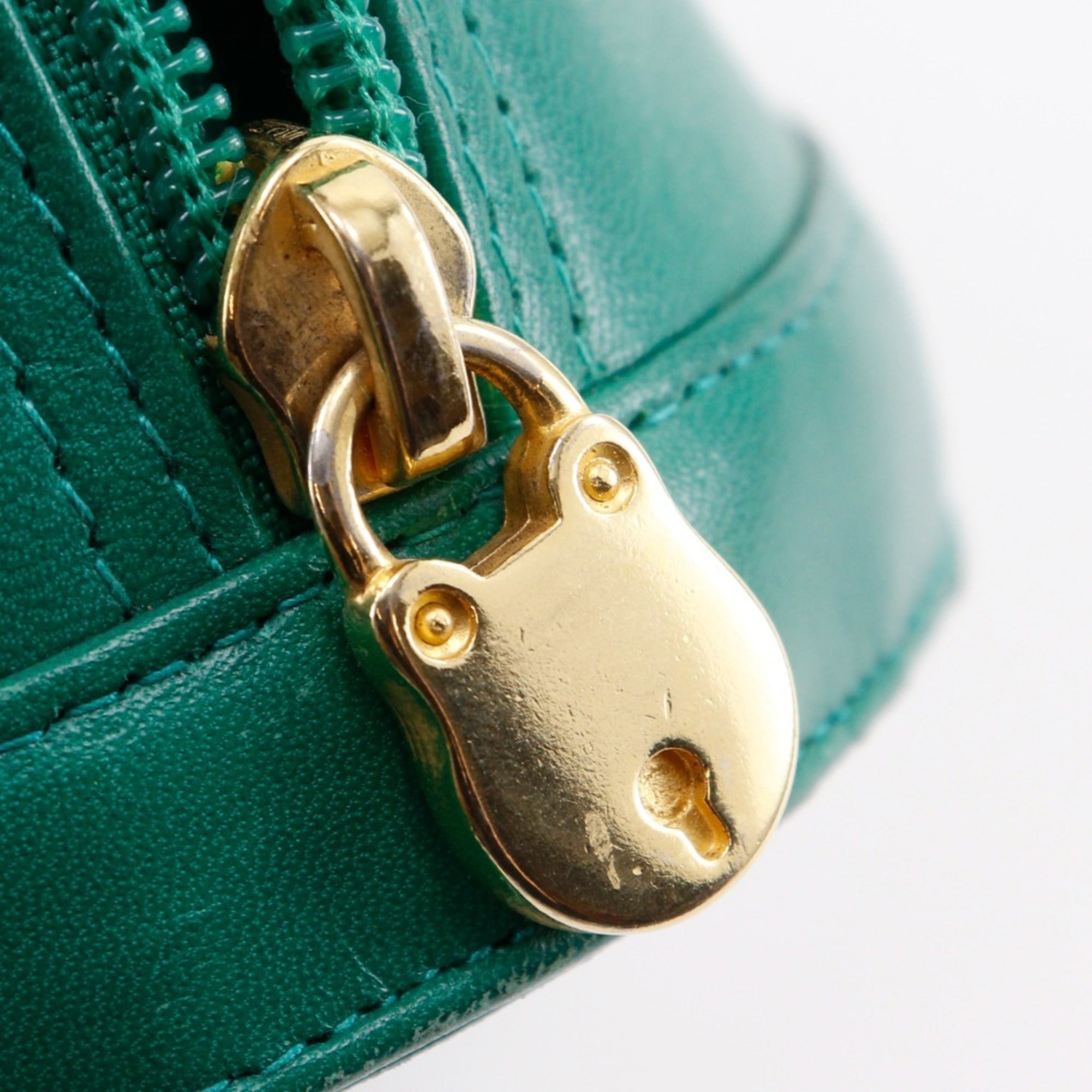 Bally Black Green Leather Tote Bag (Pre-Owned)