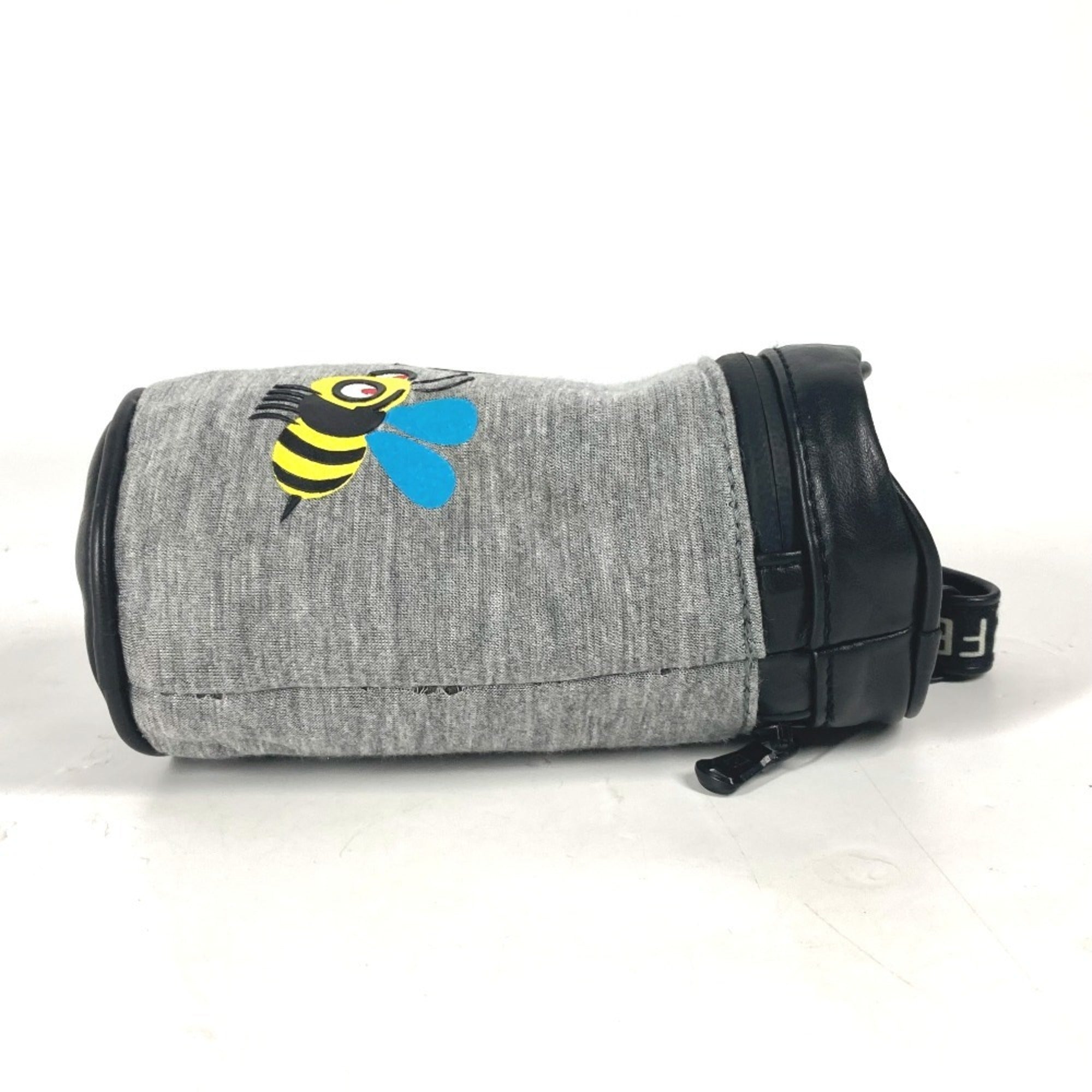 Fendi Gray Yellow Canvas Pouch (Pre-Owned)