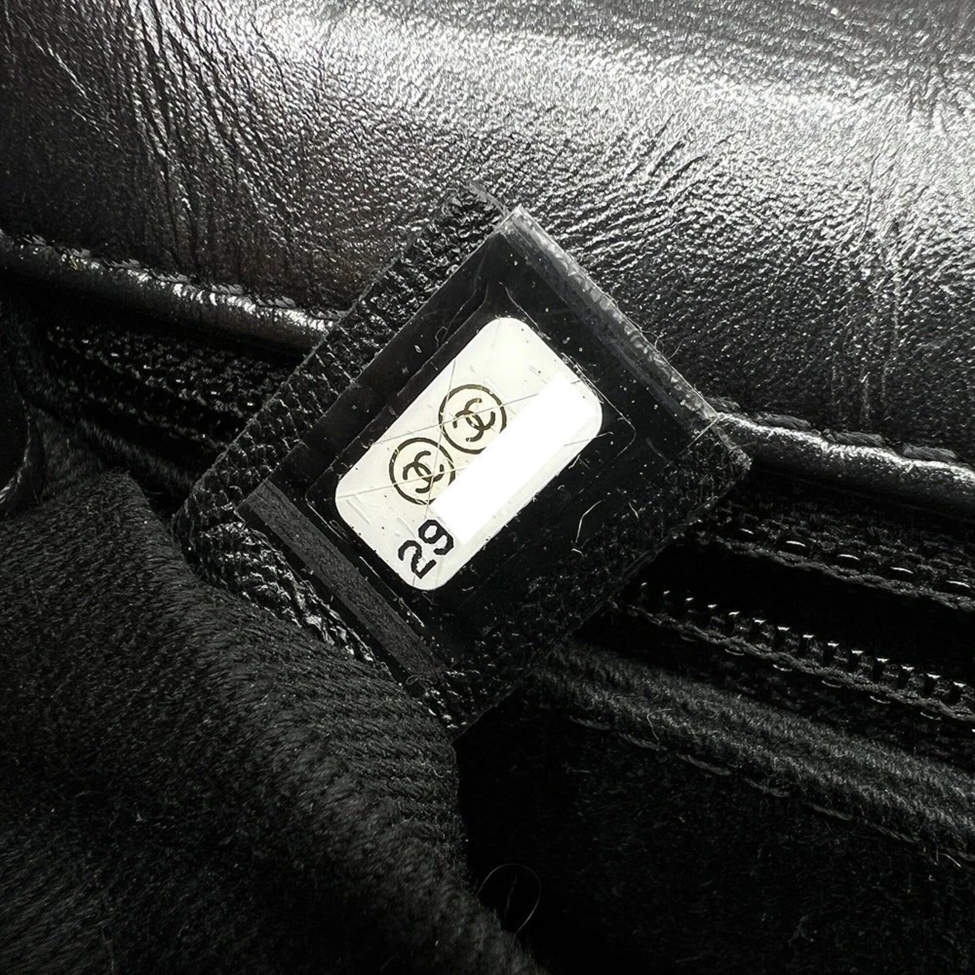 Chanel Metallic Gray Leather Handbag Shoulder Bag (Pre-Owned)
