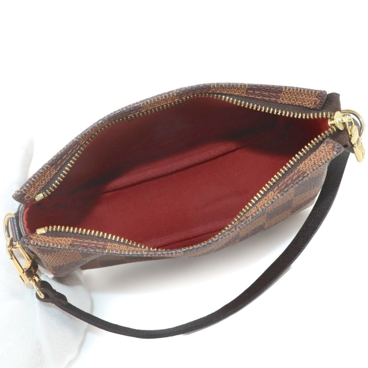 Louis Vuitton Damier Canvas Ebene Damier Canvas Handbag Pouch (Pre-Owned)