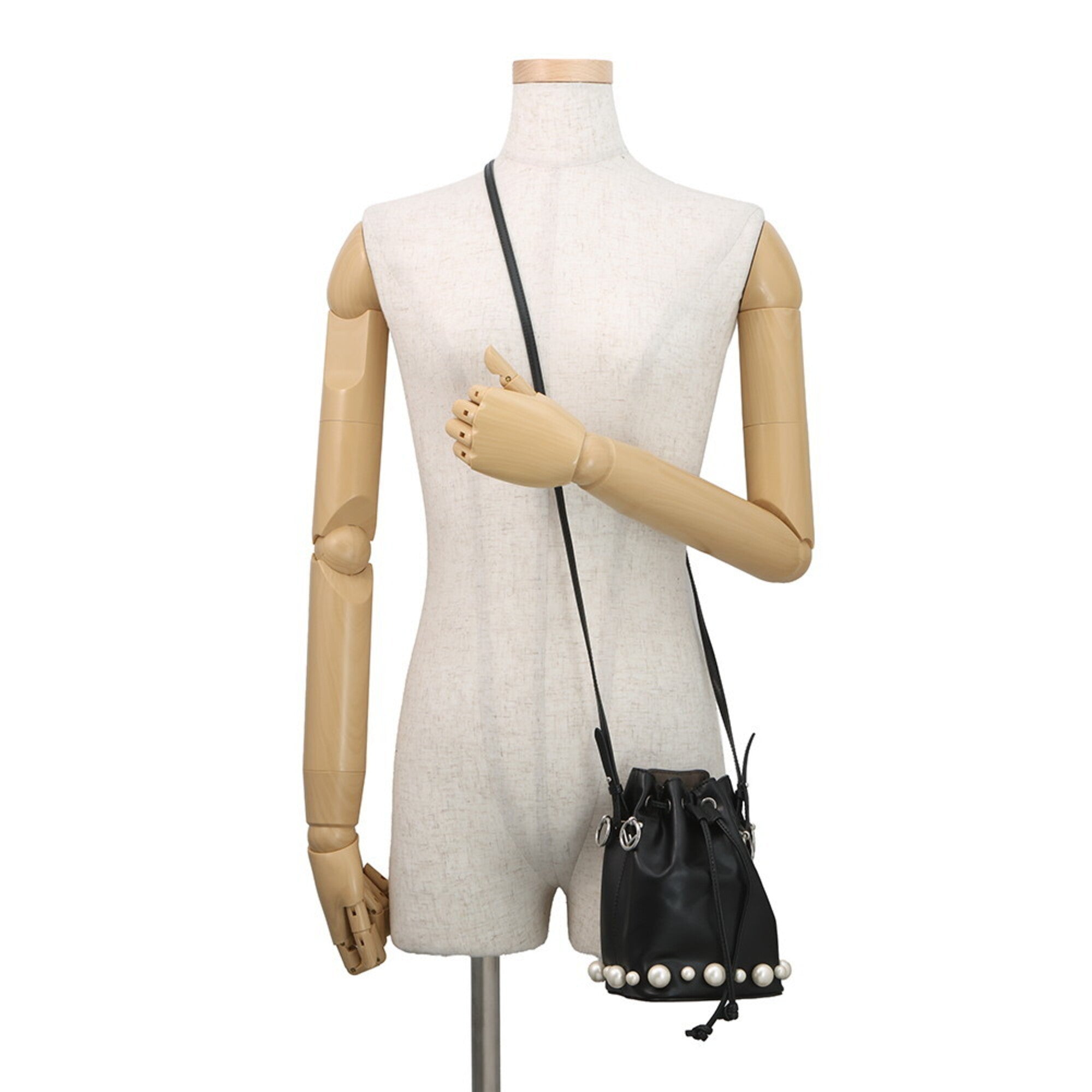 Fendi Black Leather Handbag Shoulder Bag (Pre-Owned)