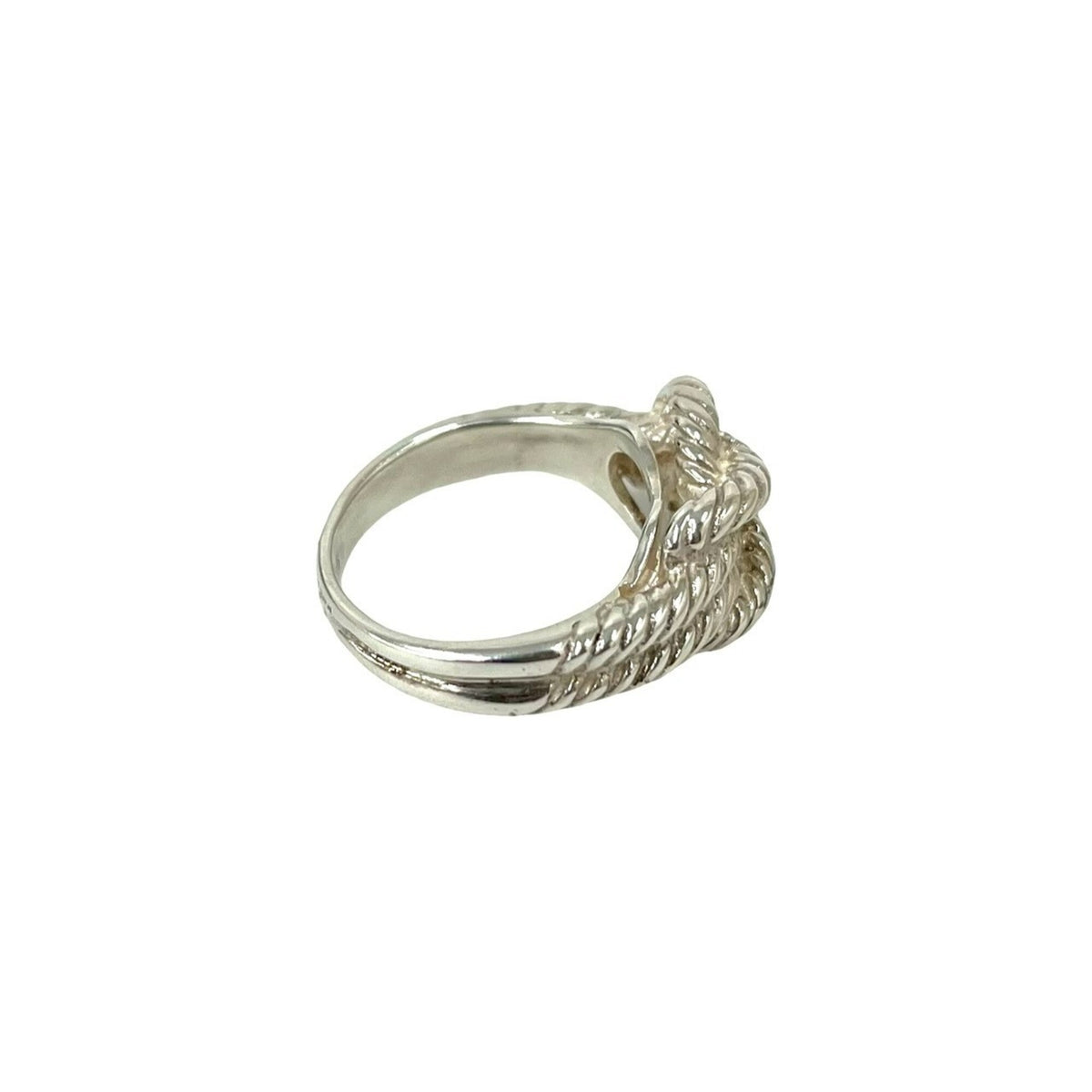 Hermes Silver Silver 925 Band Ring (Pre-Owned)