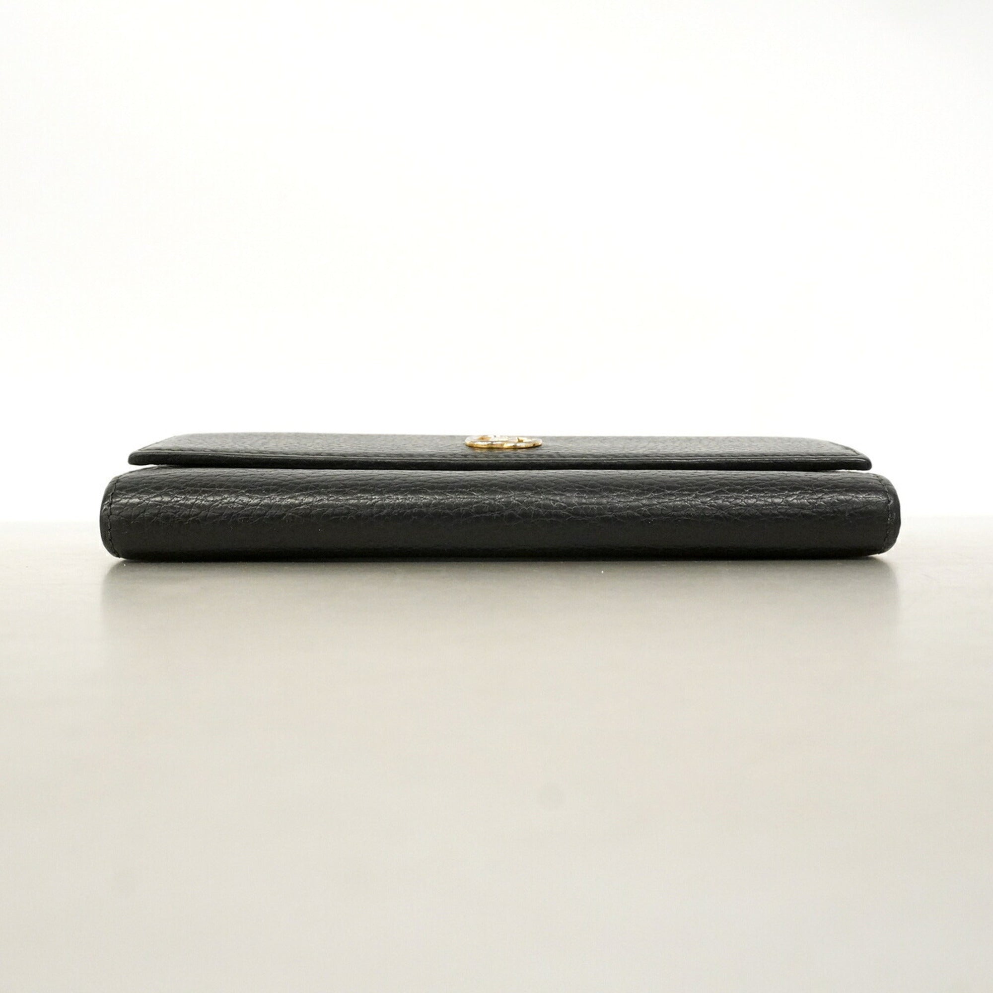 Gucci Black Leather Long Wallet (Bi-Fold) (Pre-Owned)