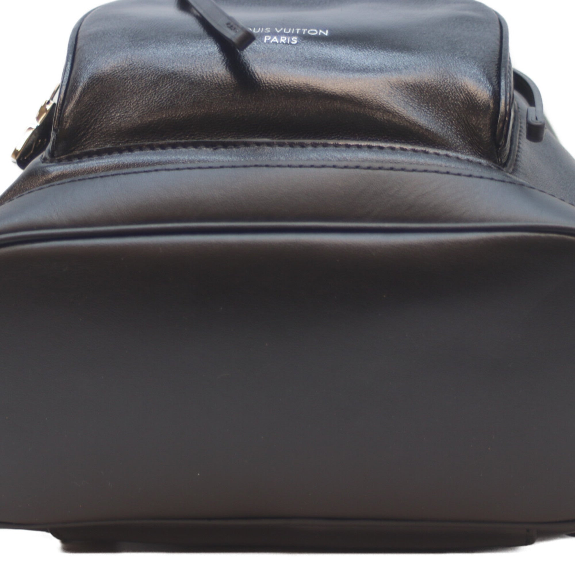 Louis Vuitton Black Brown Leather Backpack (Pre-Owned)