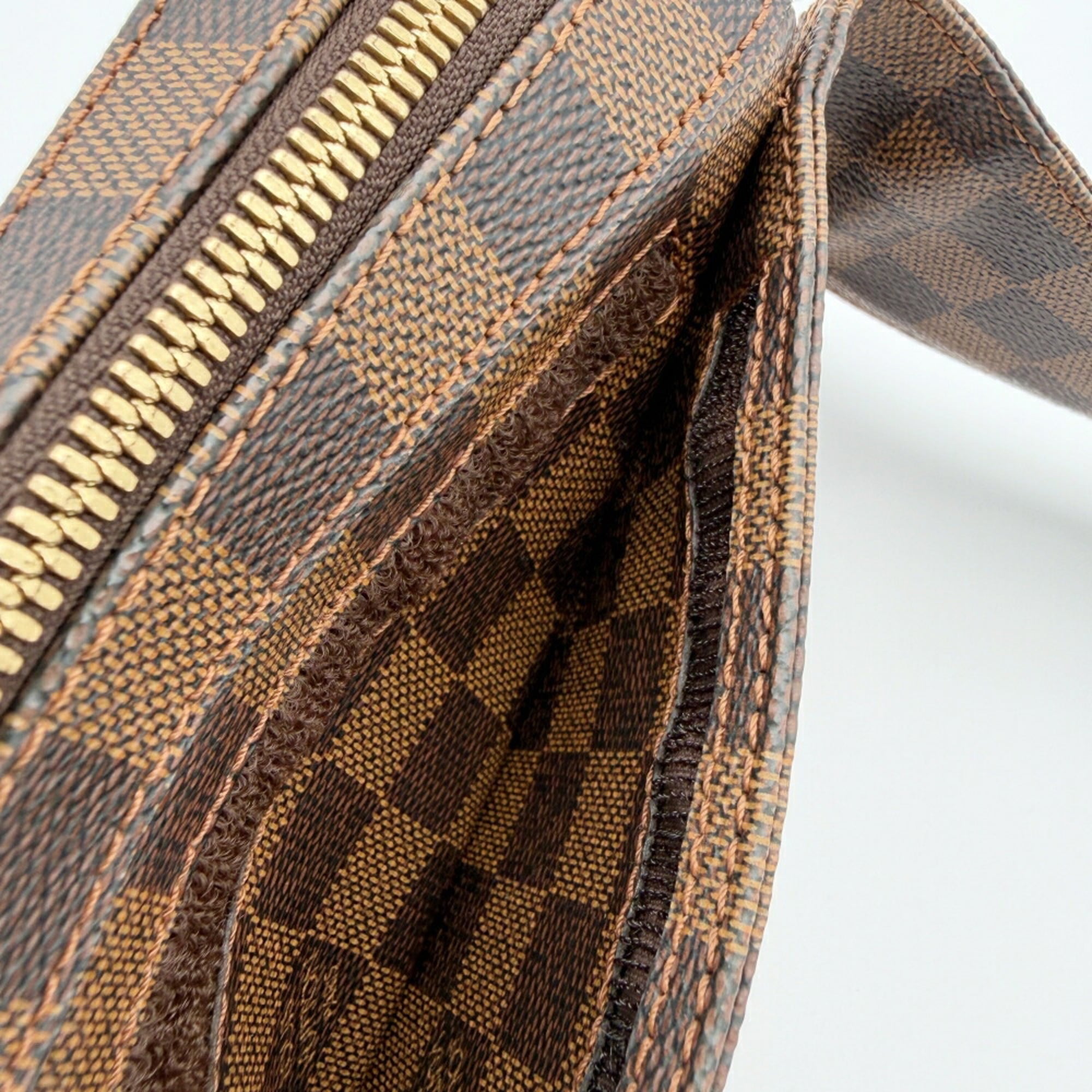 Louis Vuitton Damier Canvas Ebene Pvc Canvas Pouch Sling Bag (Pre-Owned)