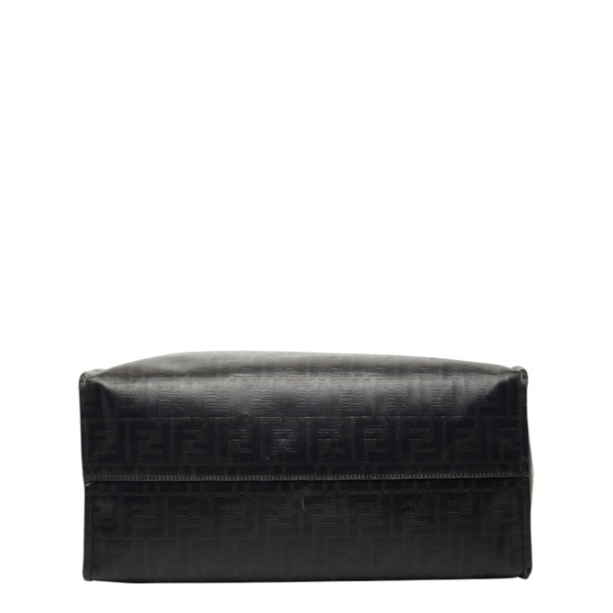 Fendi Black Pvc Wool Leather Tote Bag (Pre-Owned)