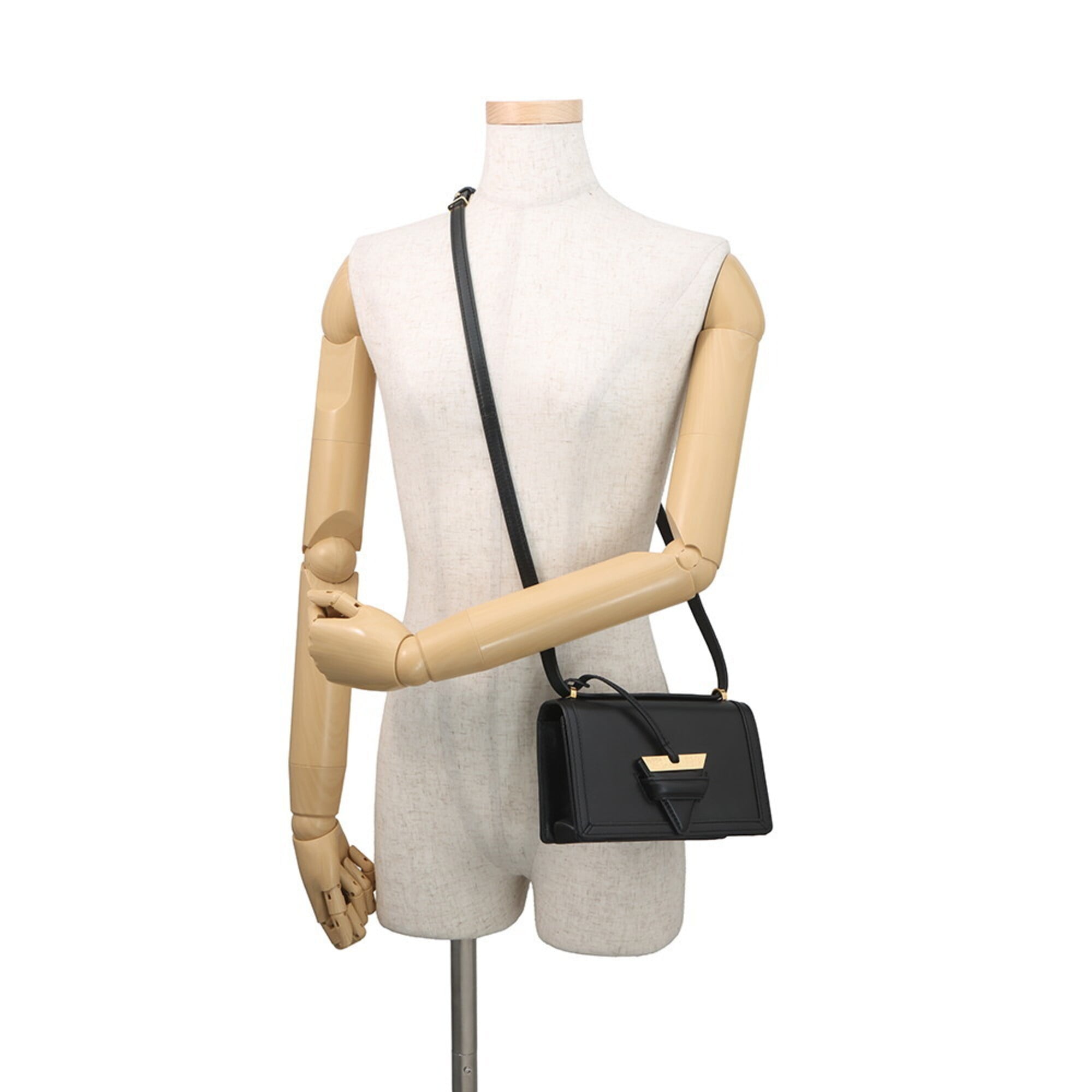 Loewe Barcelona Black Leather Handbag Shoulder Bag (Pre-Owned)