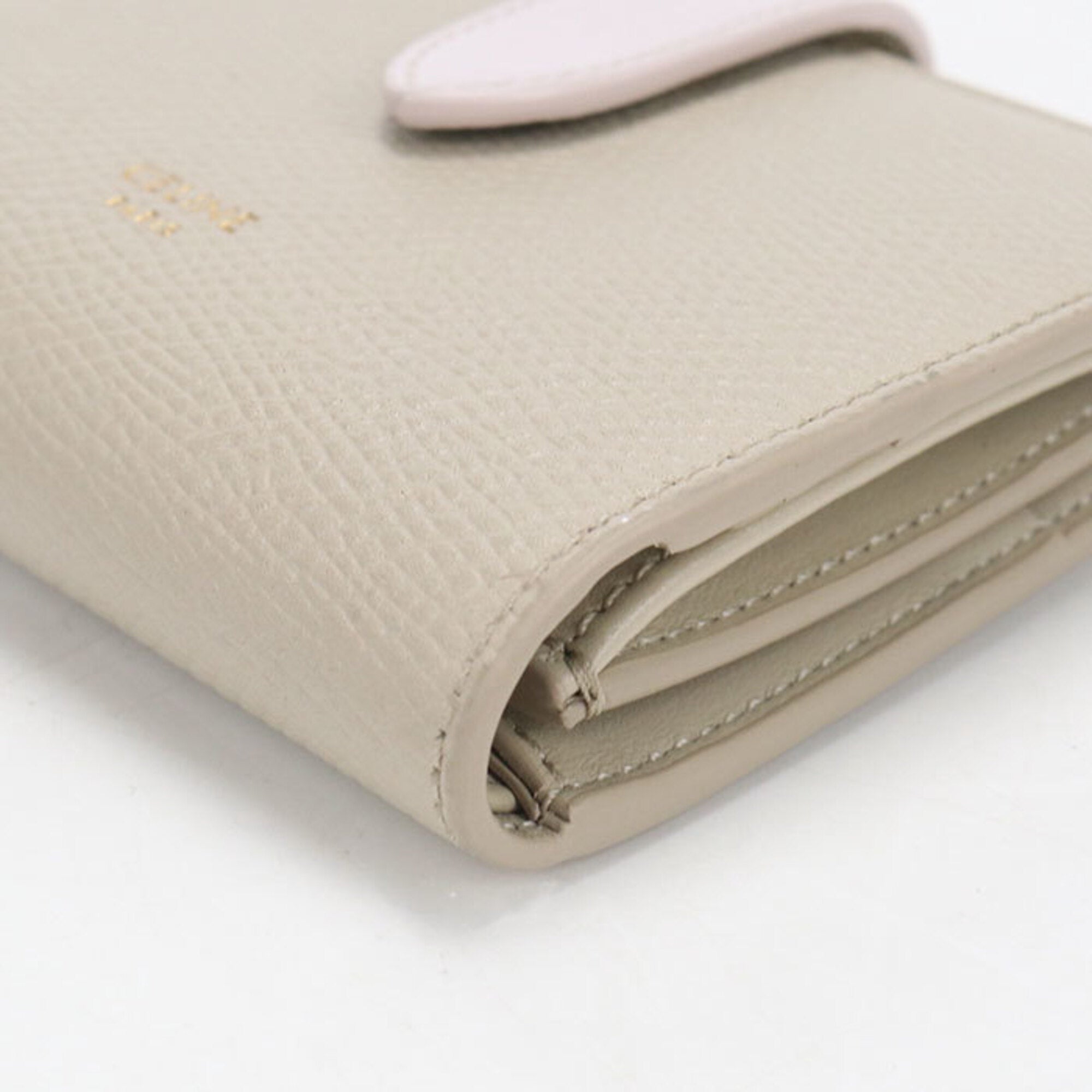 Celine Beige Leather Wallet (Bi-Fold) (Pre-Owned)