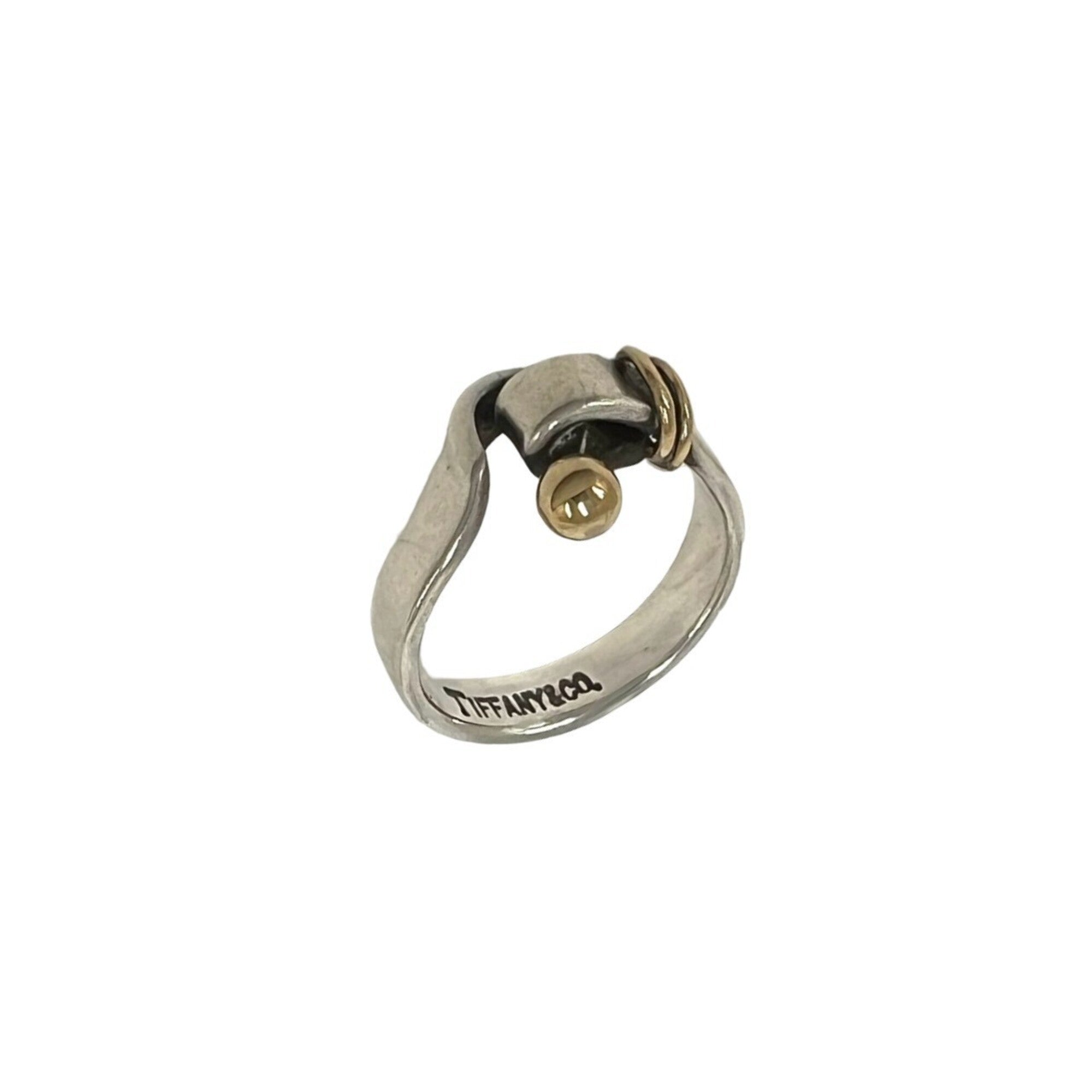 Tiffany Gold Silver Yellow Gold (18K) Silver 925 Band Ring (Pre-Owned)