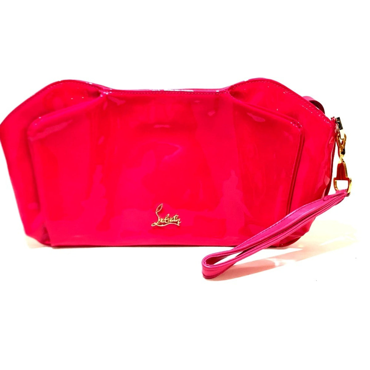 Christian Louboutin Pink Patent Leather Clutch Bag (Pre-Owned)