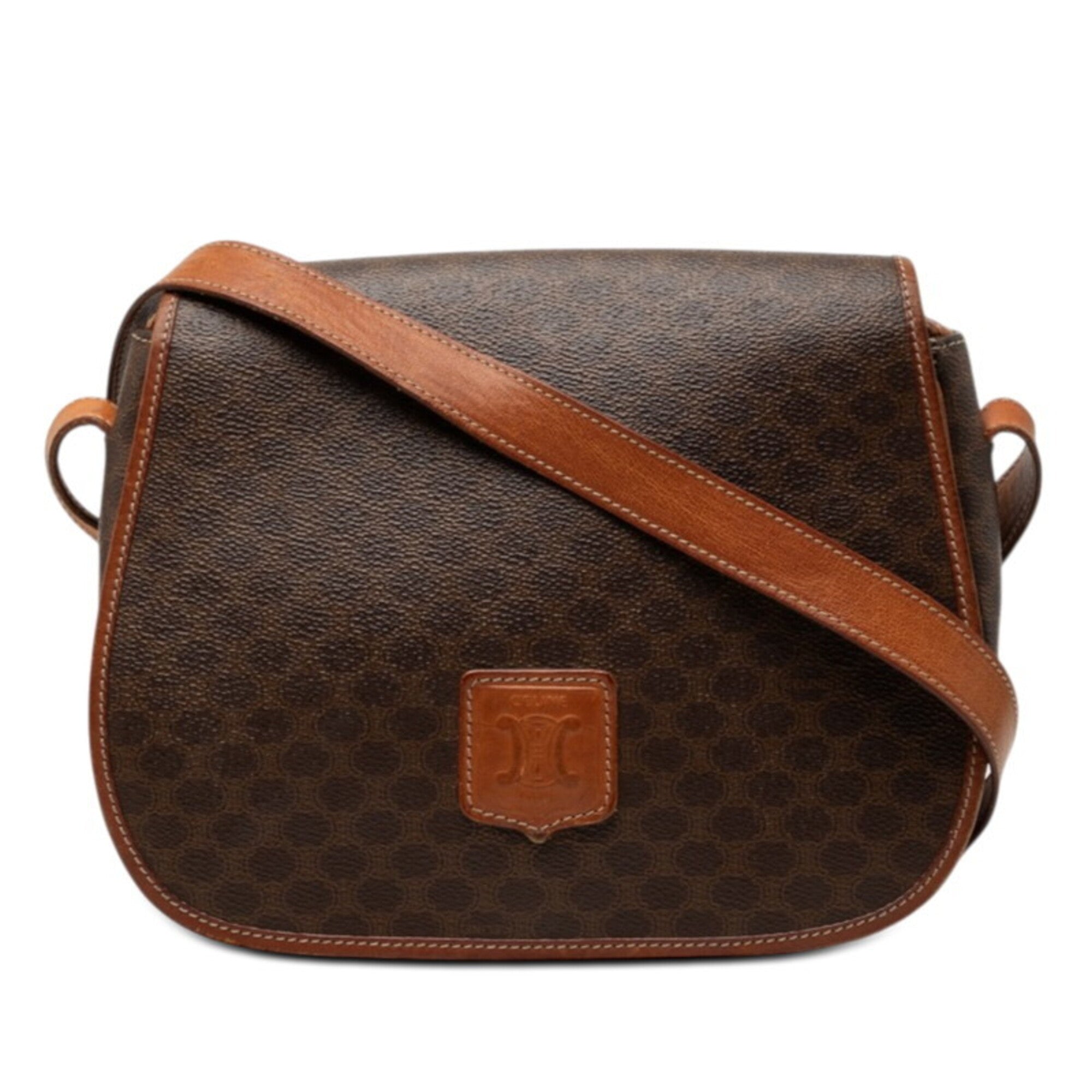 Celine Brown Pvc Leather Shoulder Bag (Pre-Owned)